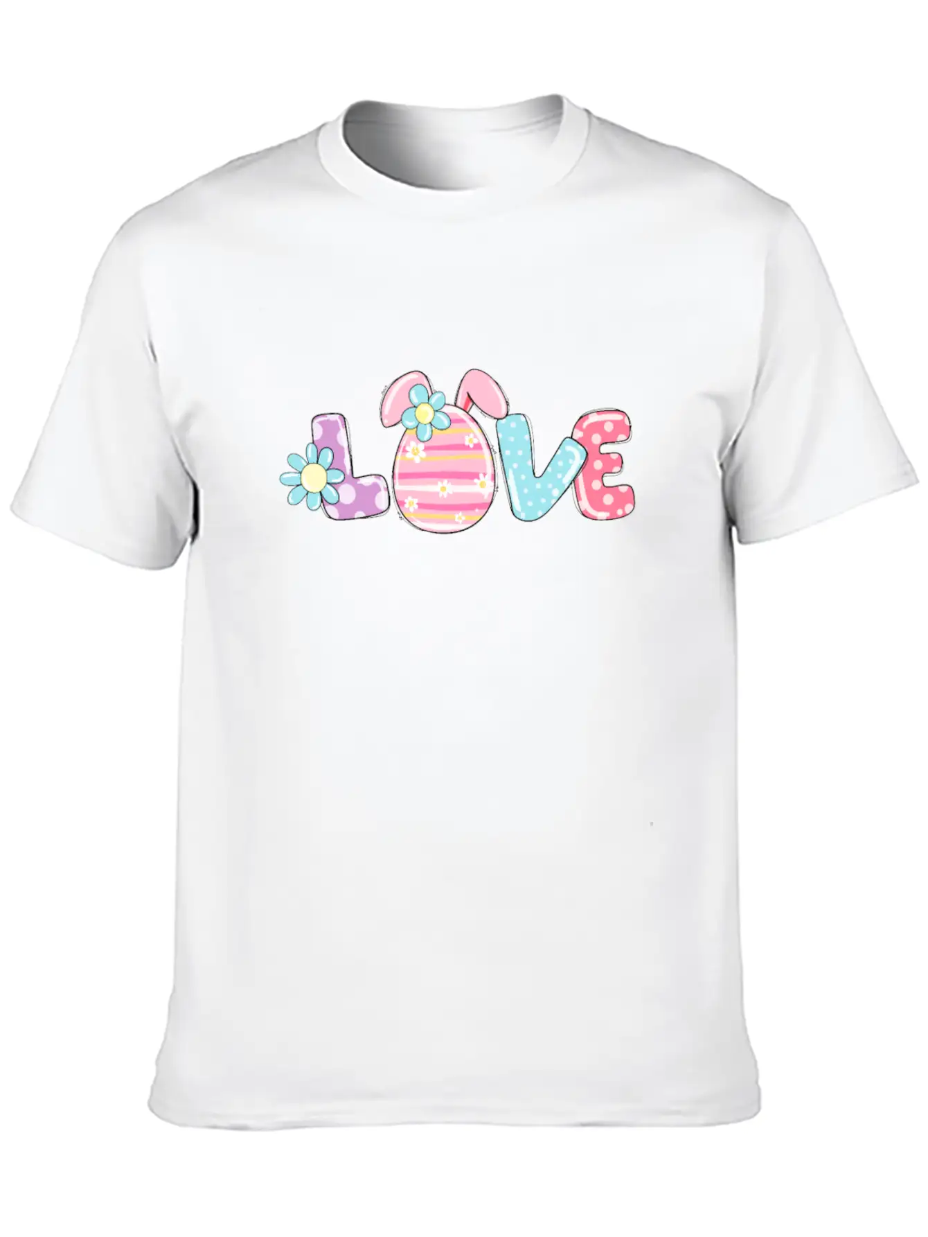 LOVE Easter Egg Easter Bunny Outfit Breathable Soft Cotton T-Shirt – Timeless Casual Look