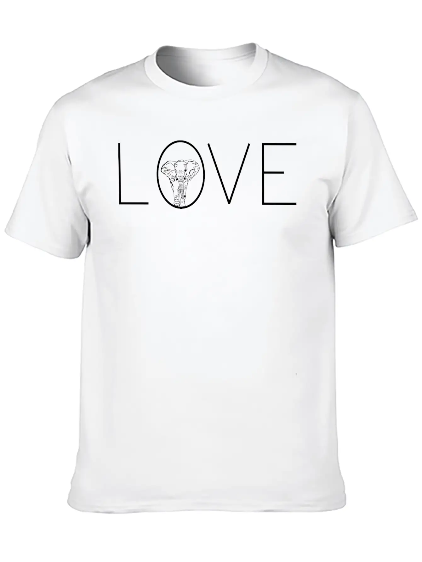 Love Elephant, I Love Elephants Breathable Soft Cotton T-Shirt – Timeless Casual Look