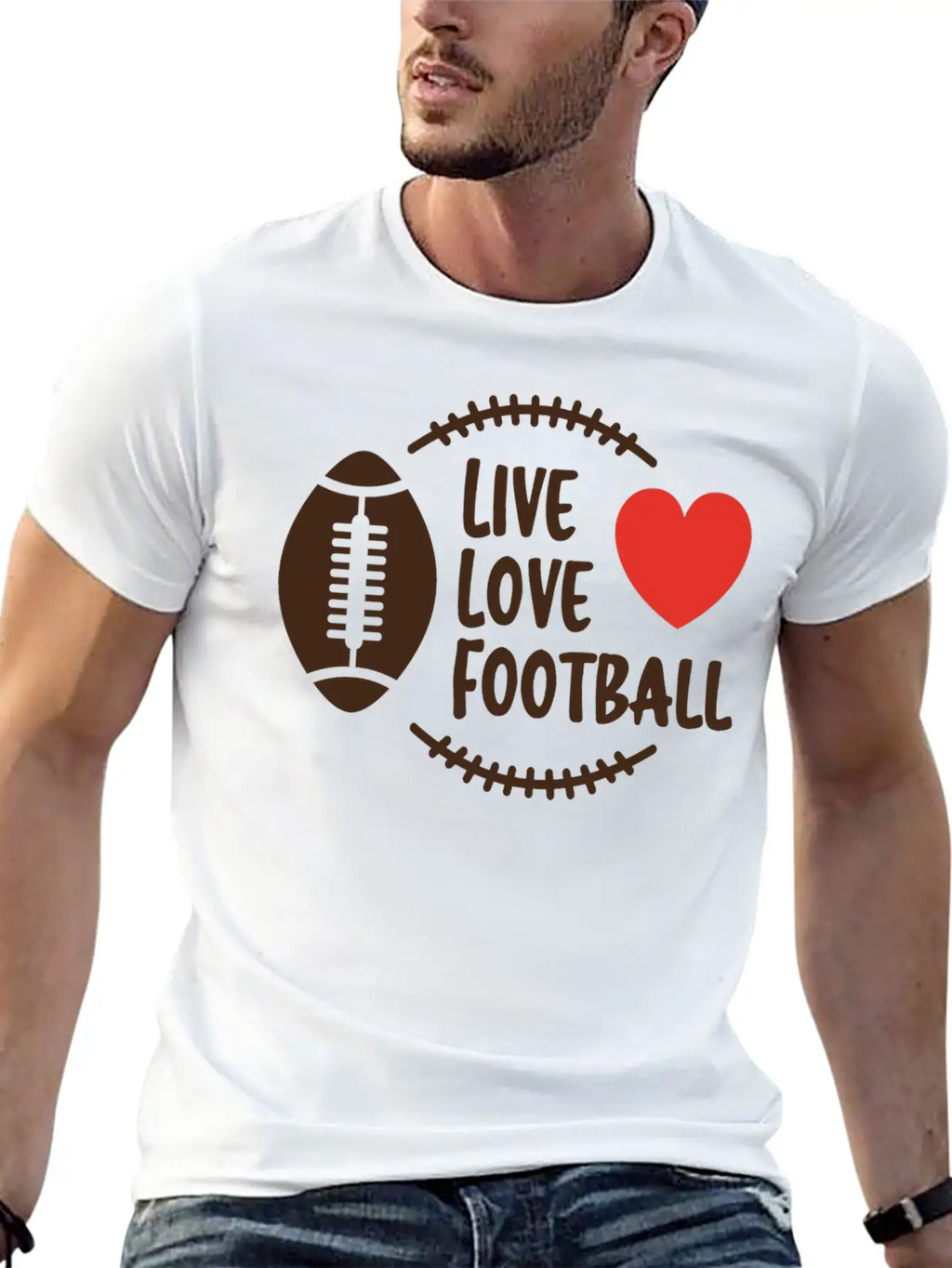 Love Football Unisex Casual T-Shirt – Clean Design For Daily Comfort