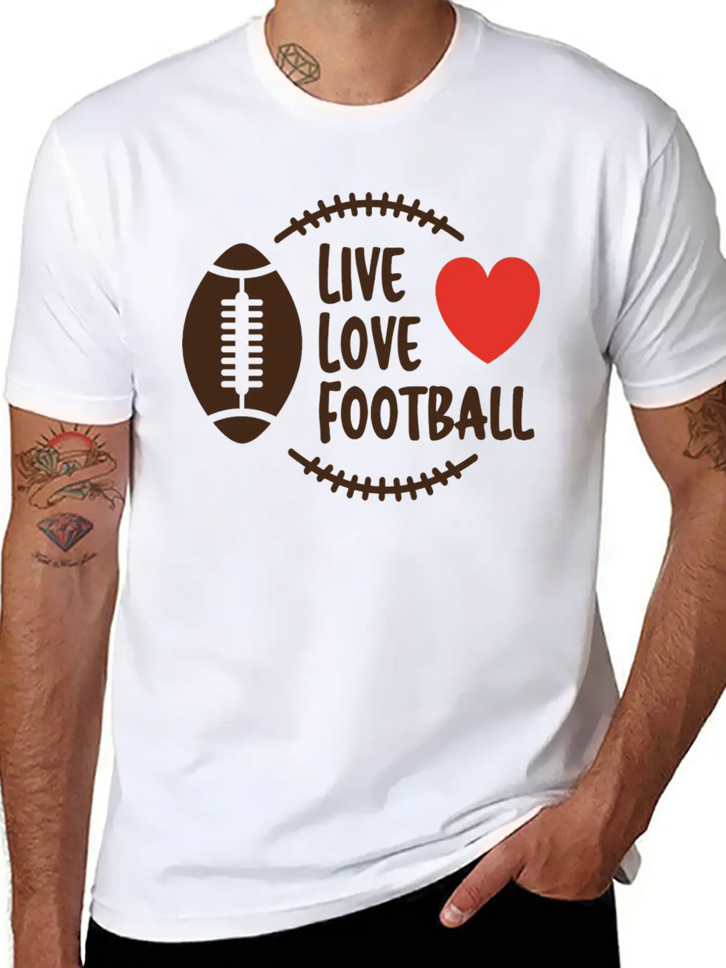 Love Football Unisex Casual T-Shirt – Clean Design For Daily Comfort