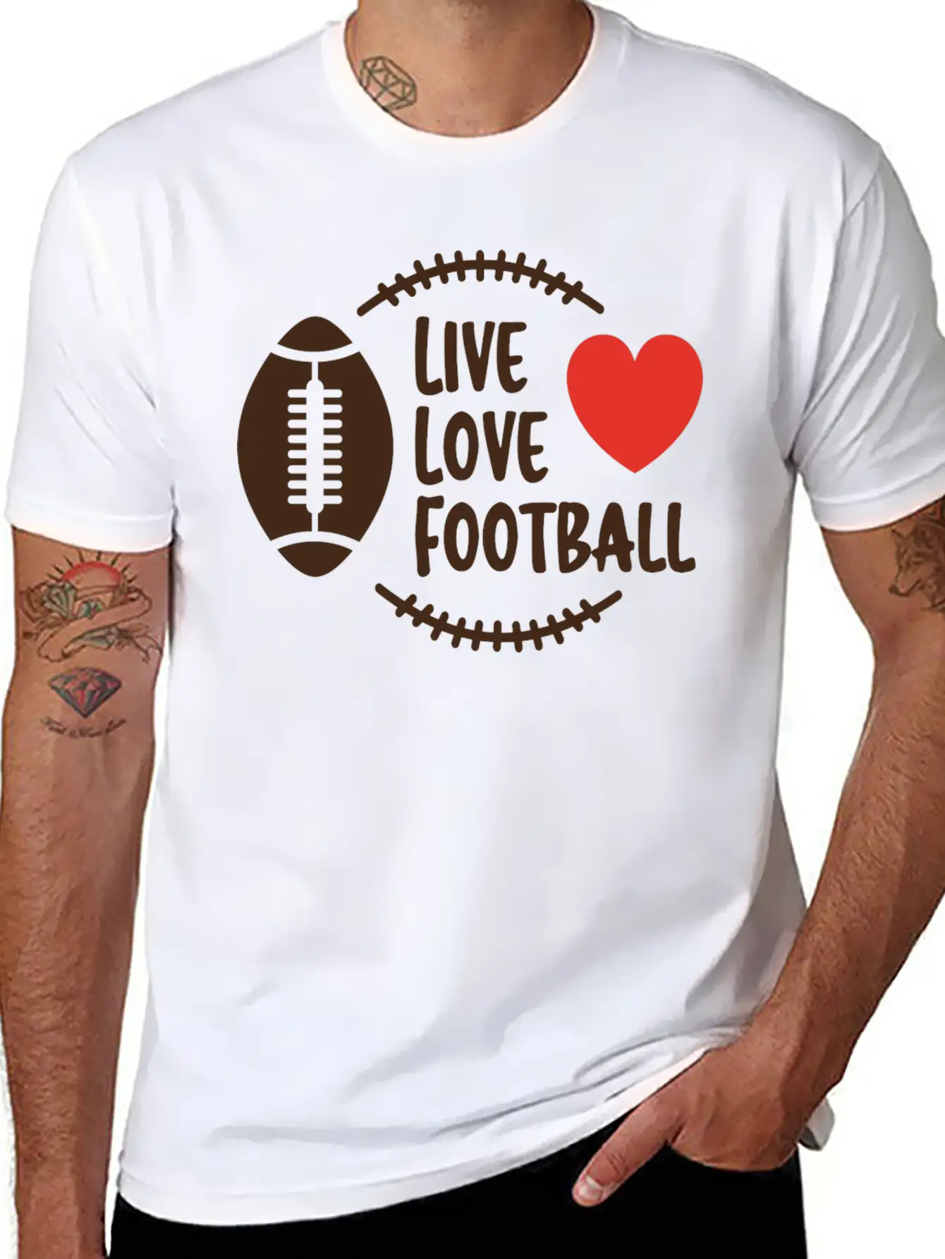Love Football Unisex Casual T-Shirt – Clean Design For Daily Comfort