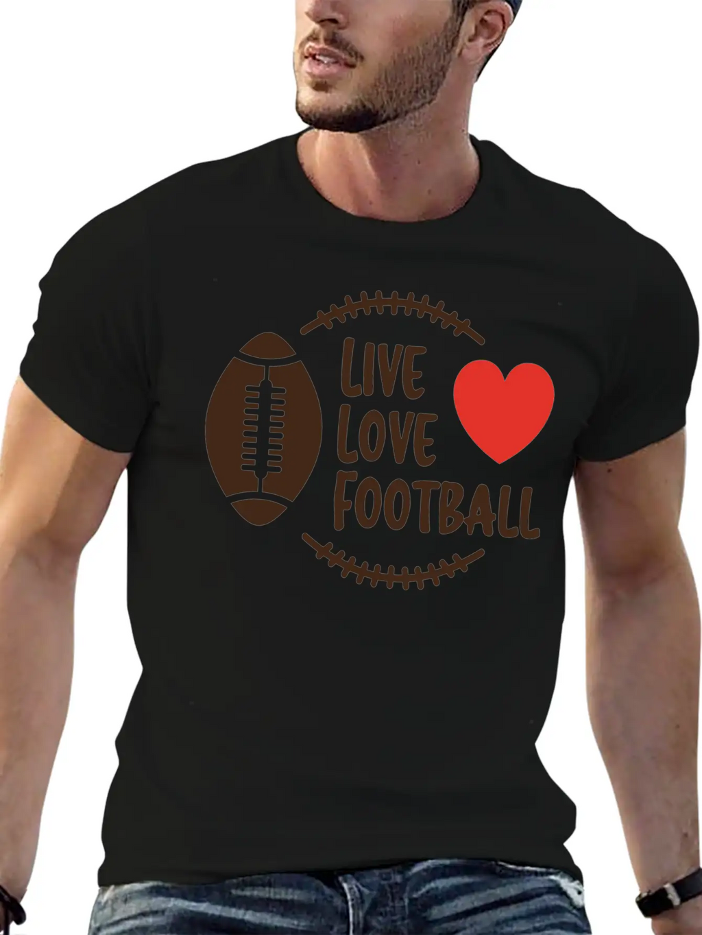 Love Football Unisex Casual T-Shirt – Clean Design For Daily Comfort