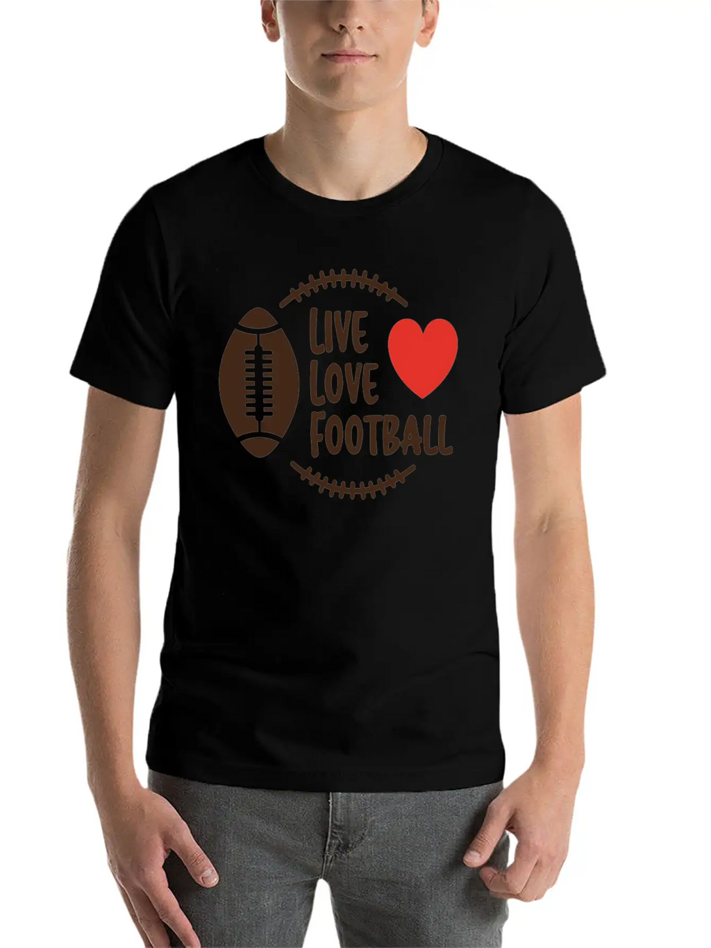 Love Football Unisex Casual T-Shirt – Clean Design For Daily Comfort