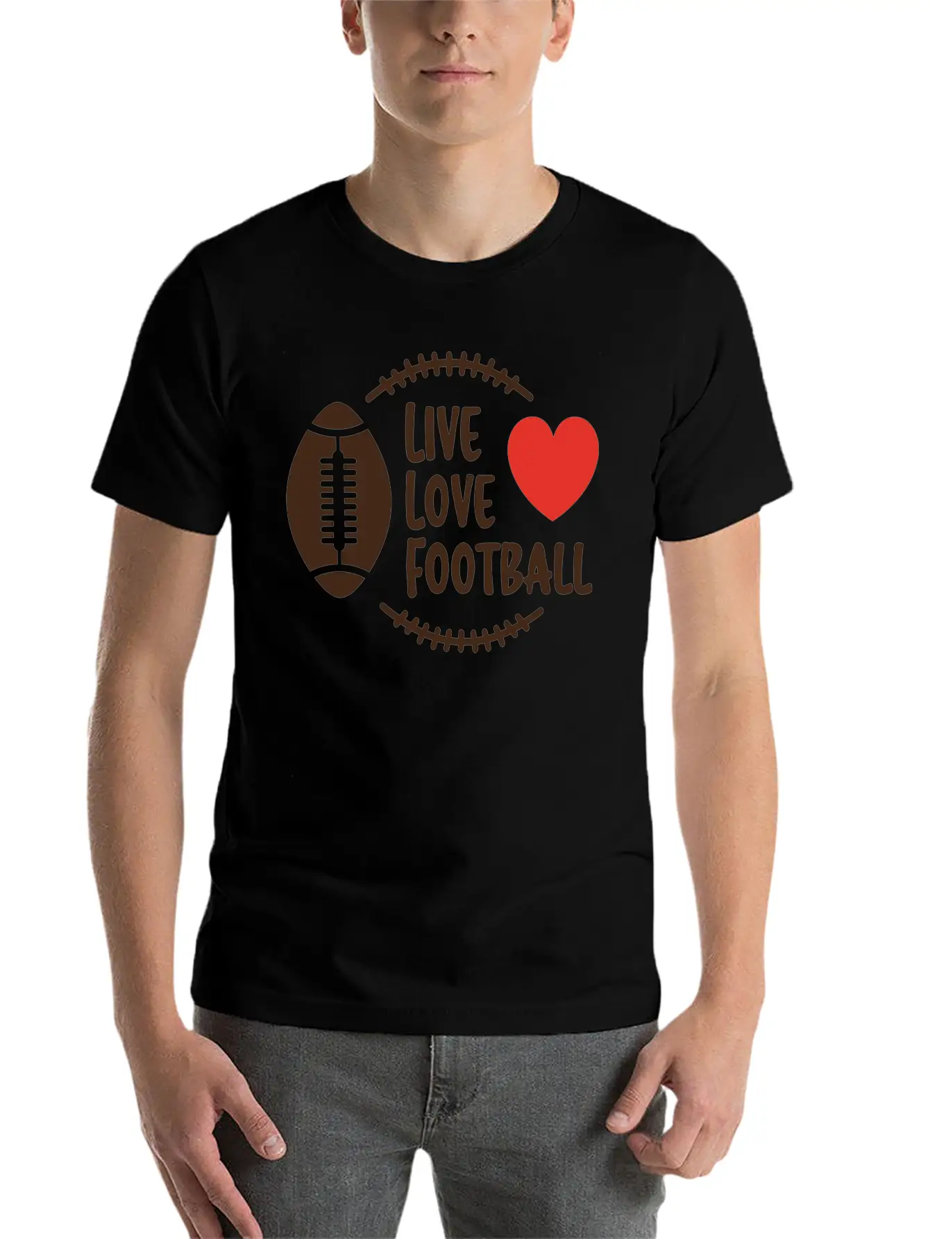 Love Football Unisex Casual T-Shirt – Clean Design For Daily Comfort