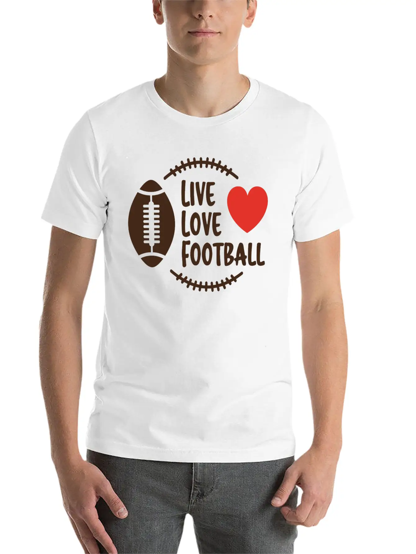 Love Football Unisex Casual T-Shirt – Clean Design For Daily Comfort