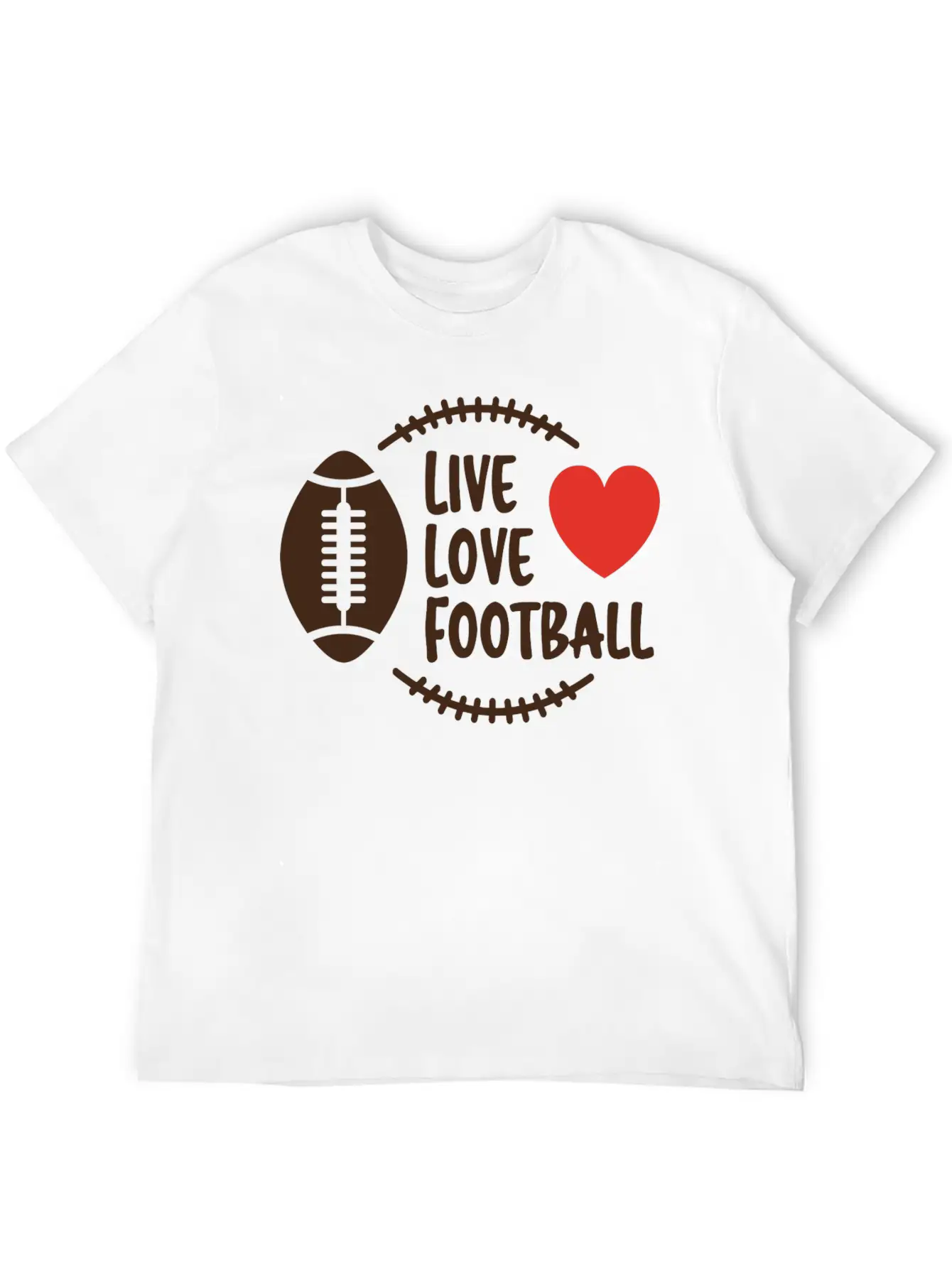 Love Football Unisex Casual T-Shirt – Clean Design For Daily Comfort
