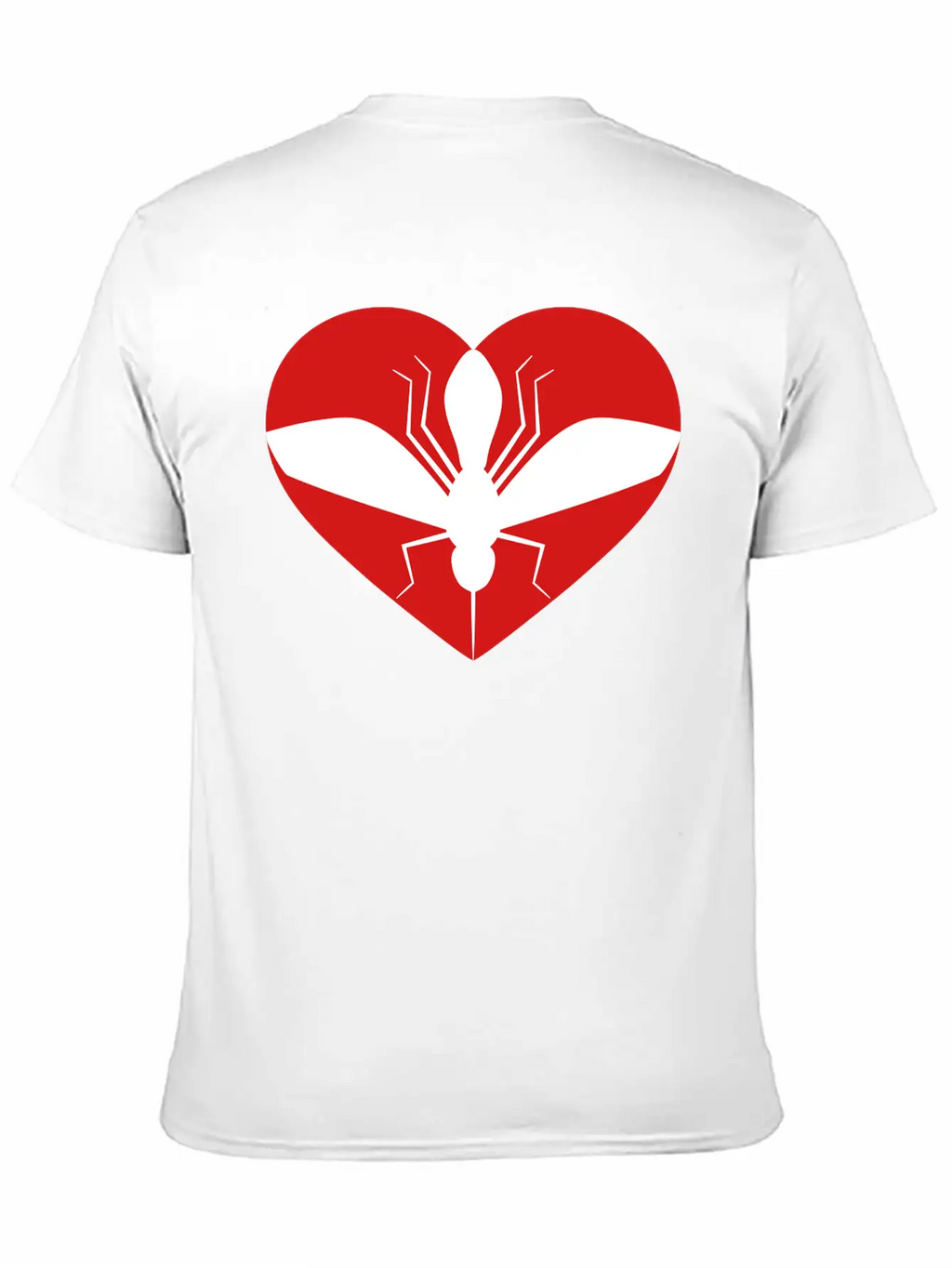 Love Heart Mosquito I Love Logo Schnake Blood Drin Unisex Short Sleeve Soft Cotton T-Shirt – Casual Everyday Wear