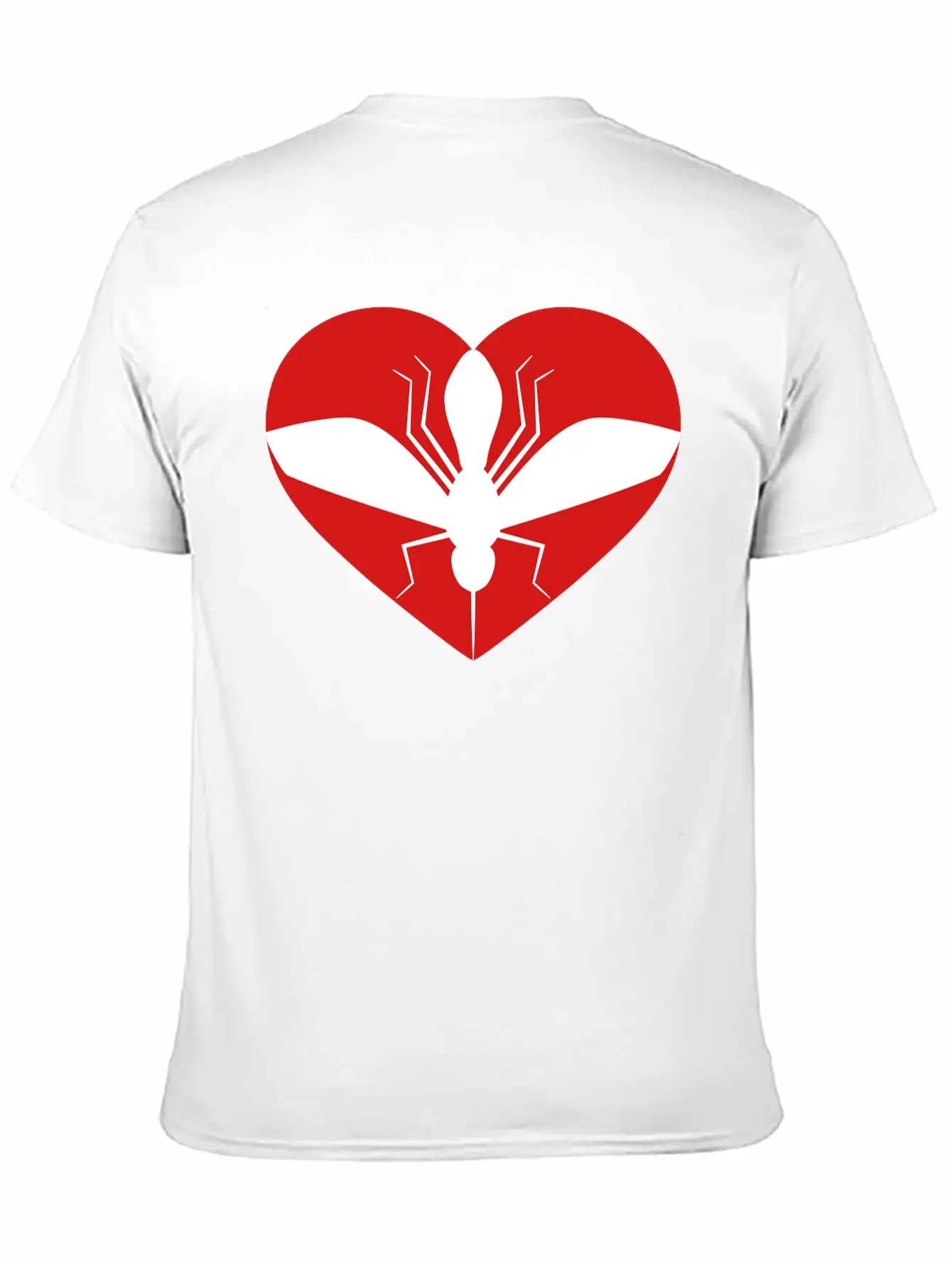 Love Heart Mosquito I Love Logo Schnake Blood Drin Unisex Short Sleeve Soft Cotton T-Shirt – Casual Everyday Wear