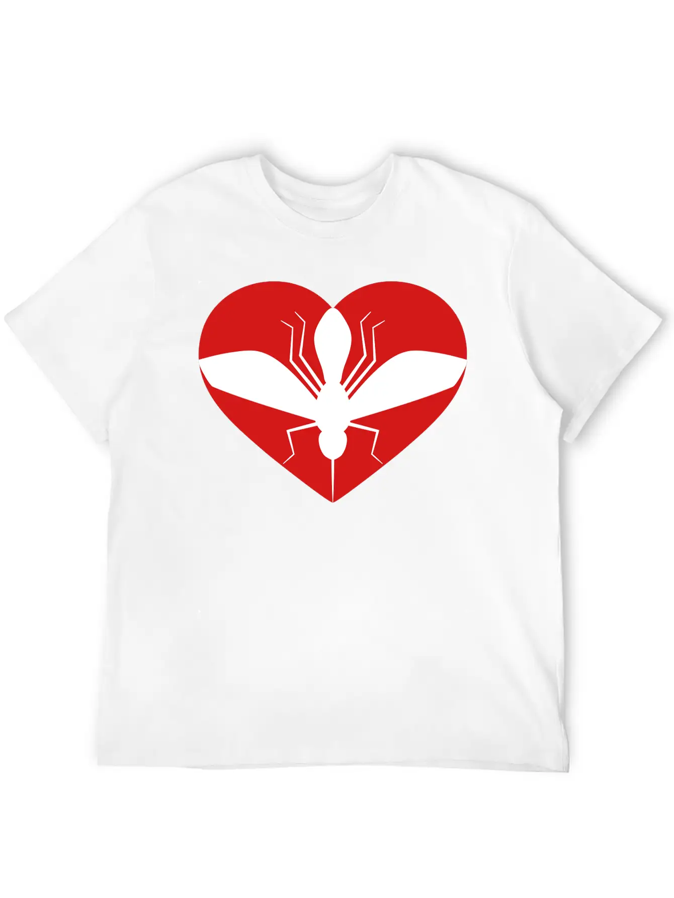 Love Heart Mosquito I Love Logo Schnake Blood Drin Unisex Short Sleeve Soft Cotton T-Shirt – Casual Everyday Wear