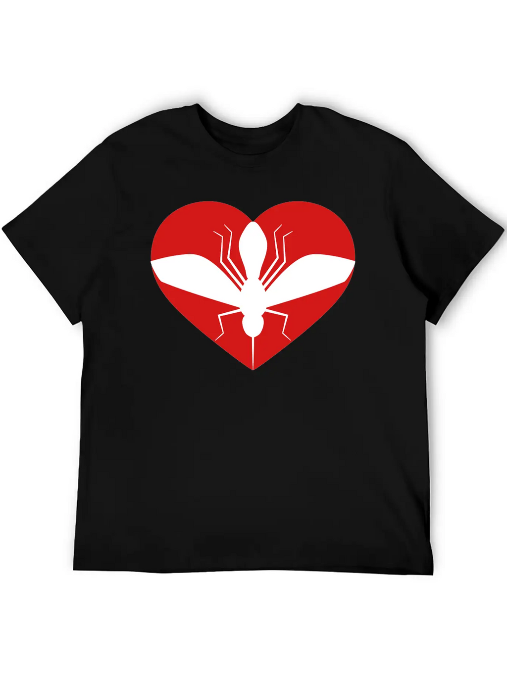 Love Heart Mosquito I Love Logo Schnake Blood Drin Unisex Short Sleeve Soft Cotton T-Shirt – Casual Everyday Wear