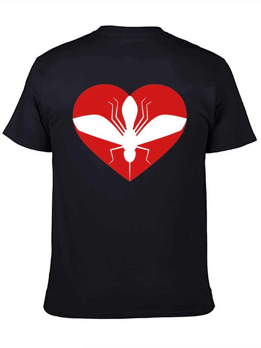 Love Heart Mosquito I Love Logo Schnake Blood Drin Unisex Short Sleeve Soft Cotton T-Shirt – Casual Everyday Wear