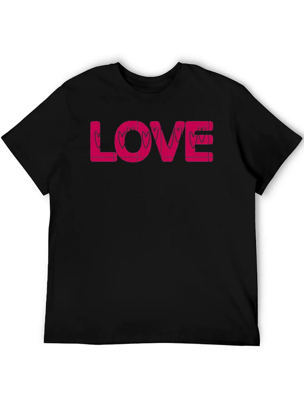 Love Hearts Vector (changeable Color) Unisex Casual T-Shirt – Clean Design For Daily Comfort