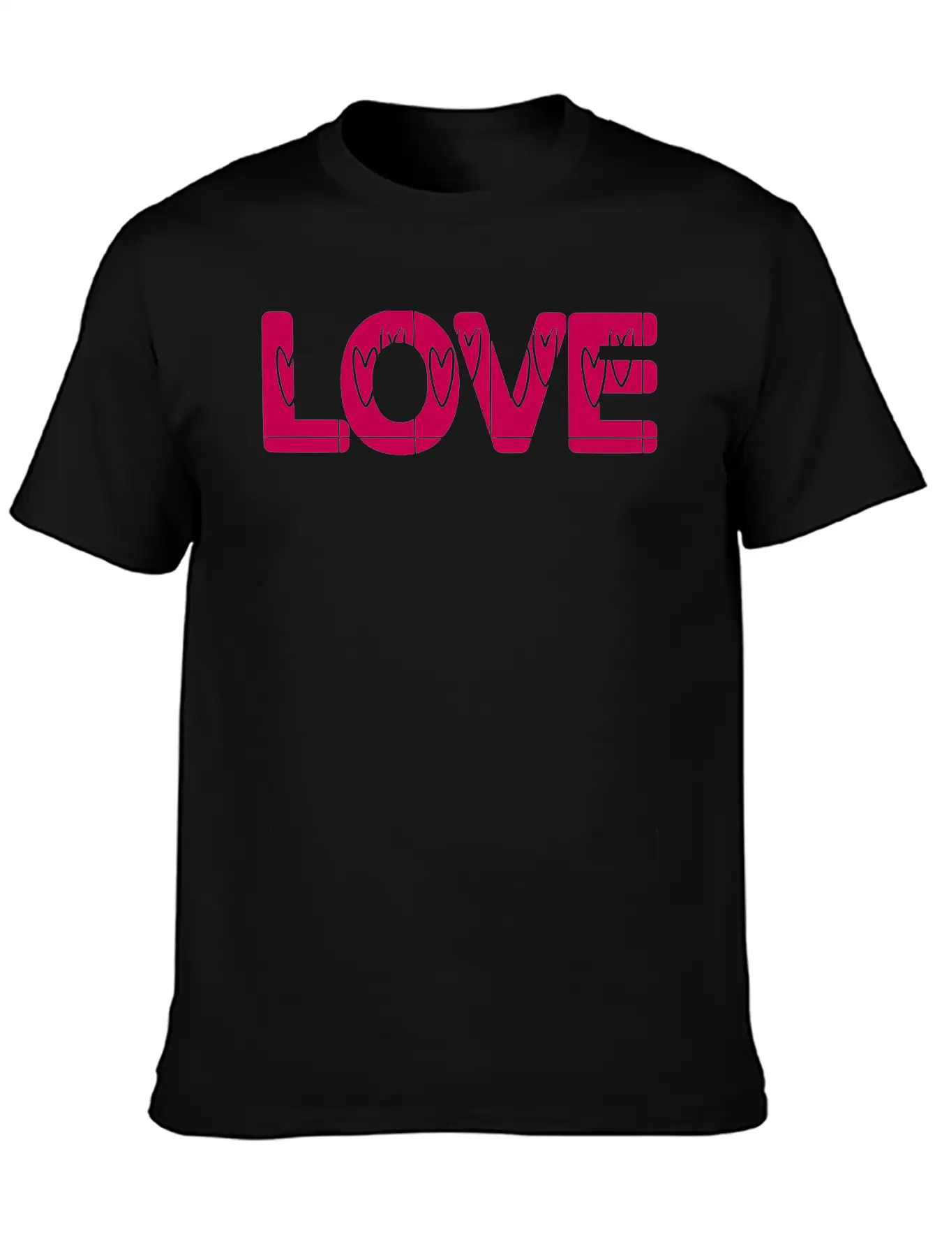 Love Hearts Vector (changeable Color) Unisex Casual T-Shirt – Clean Design For Daily Comfort