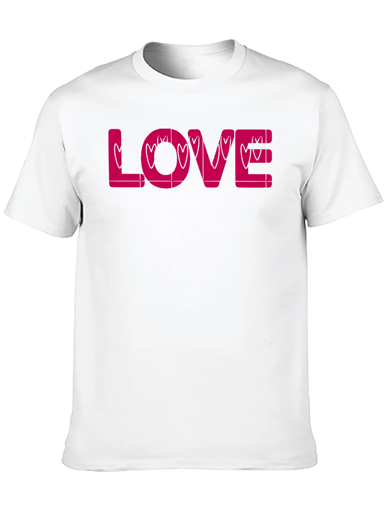 Love Hearts Vector (changeable Color) Unisex Casual T-Shirt – Clean Design For Daily Comfort