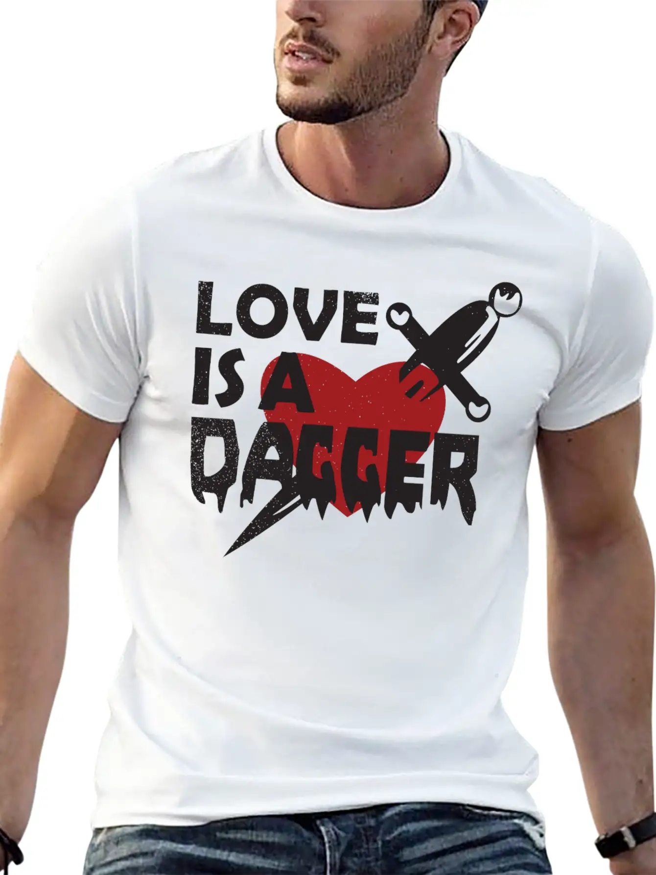 Love Is A Dagger Tees Unisex Casual T-Shirt – Clean Design For Daily Comfort