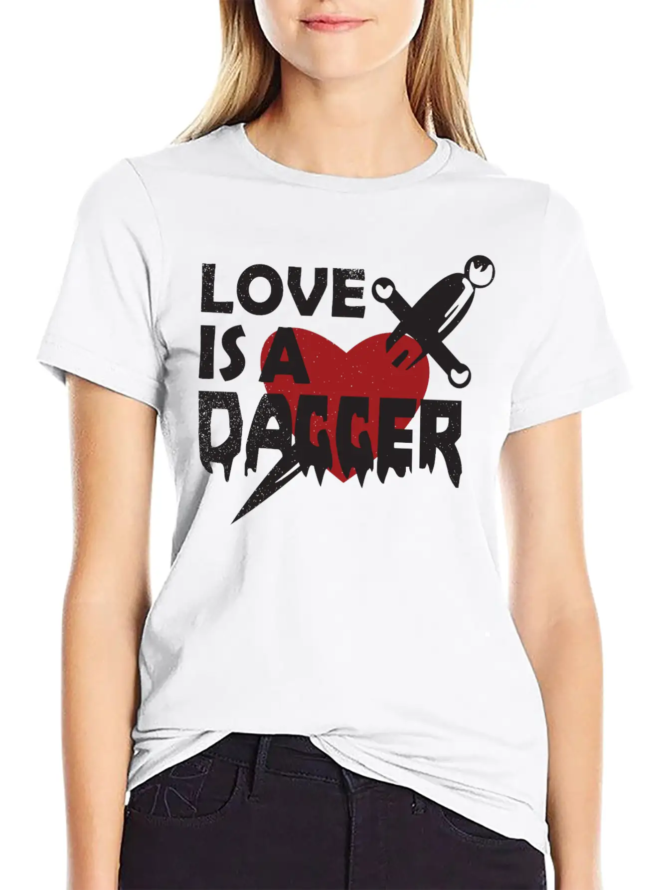 Love Is A Dagger Tees Unisex Casual T-Shirt – Clean Design For Daily Comfort