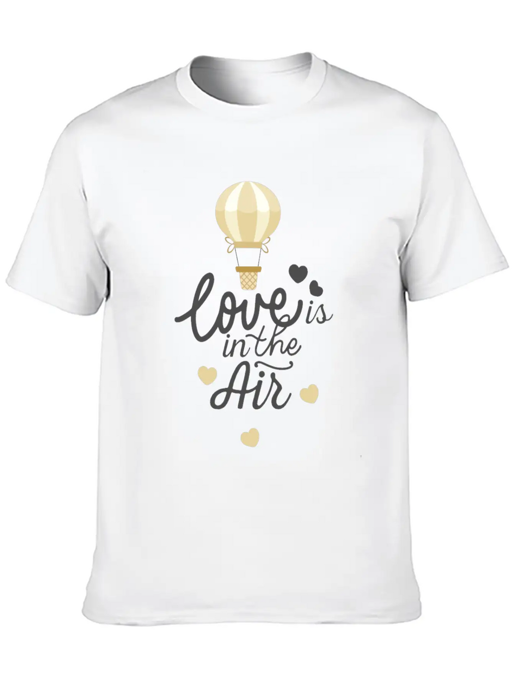 Love Is In The Air Hot Air Balloon Essential Cotton Tee For Daily Outfits – Unisex Style