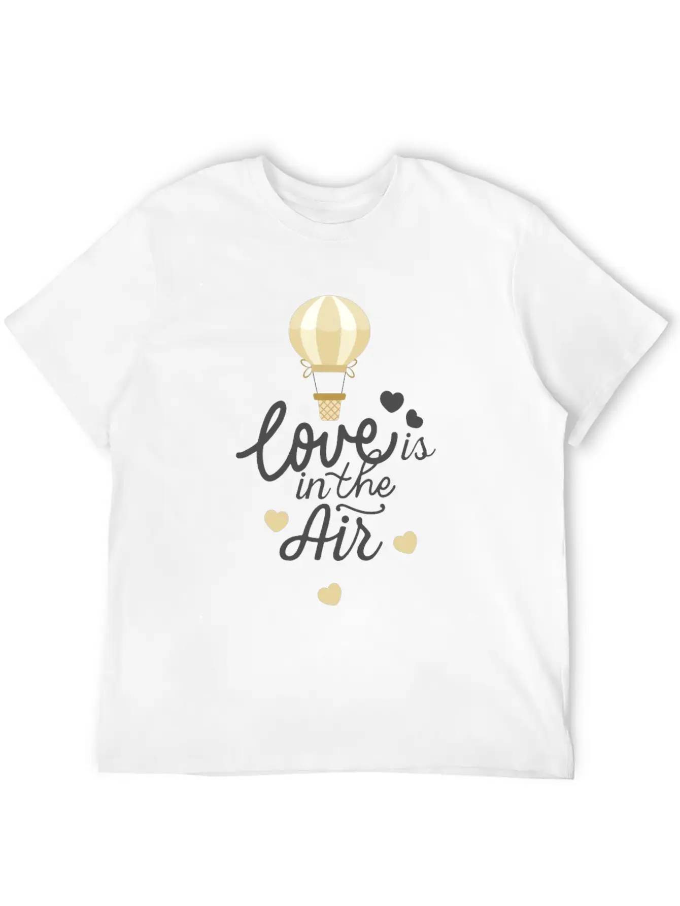 Love Is In The Air Hot Air Balloon Essential Cotton Tee For Daily Outfits – Unisex Style