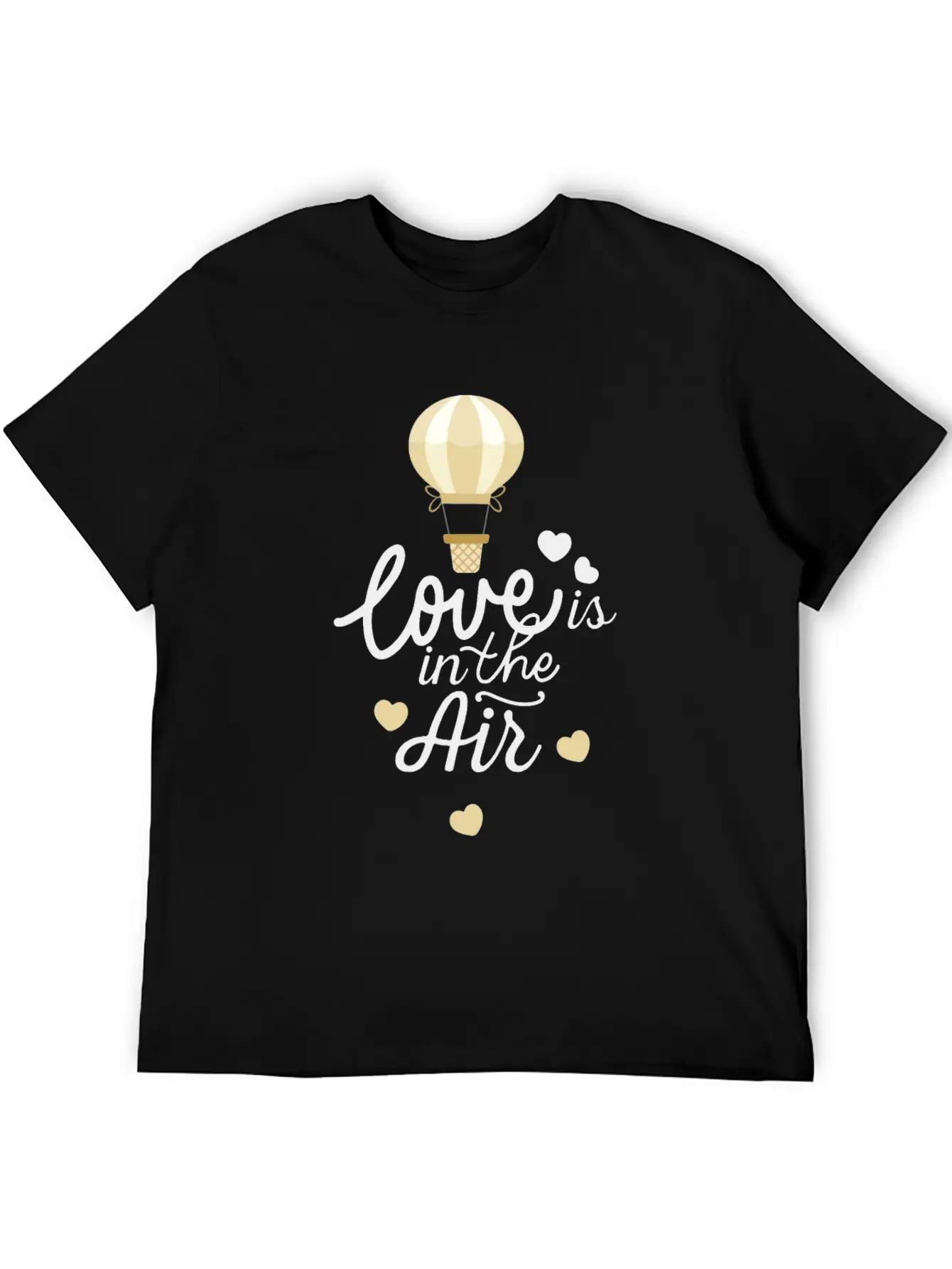 Love Is In The Air Hot Air Balloon Essential Cotton Tee For Daily Outfits – Unisex Style