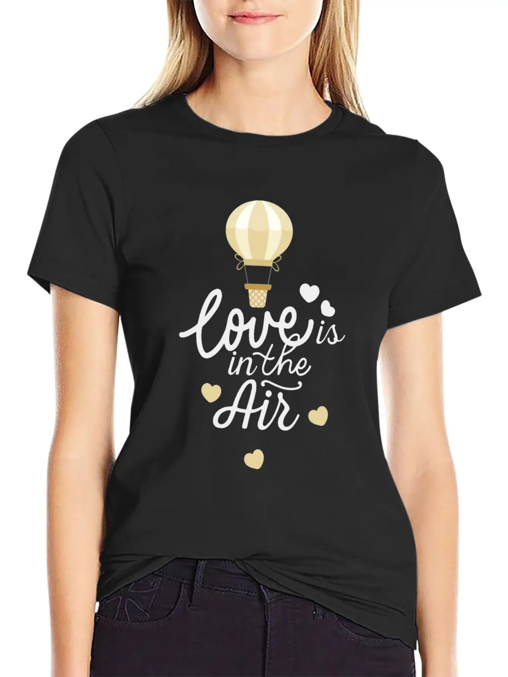 Love Is In The Air Hot Air Balloon Essential Cotton Tee For Daily Outfits – Unisex Style