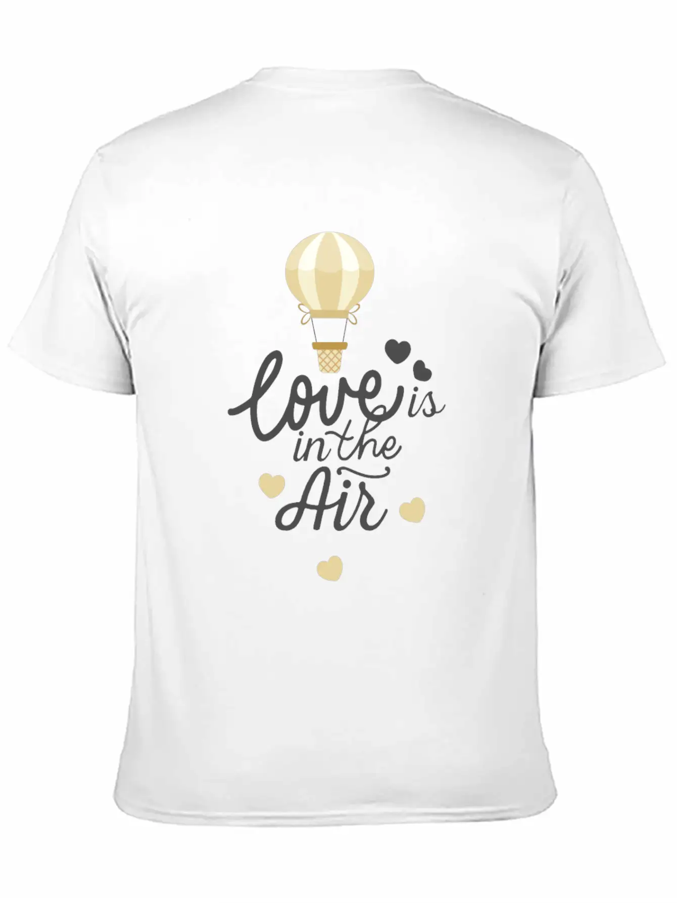 Love Is In The Air Hot Air Balloon Valentine Day Essential Cotton Tee For Daily Outfits – Unisex Style