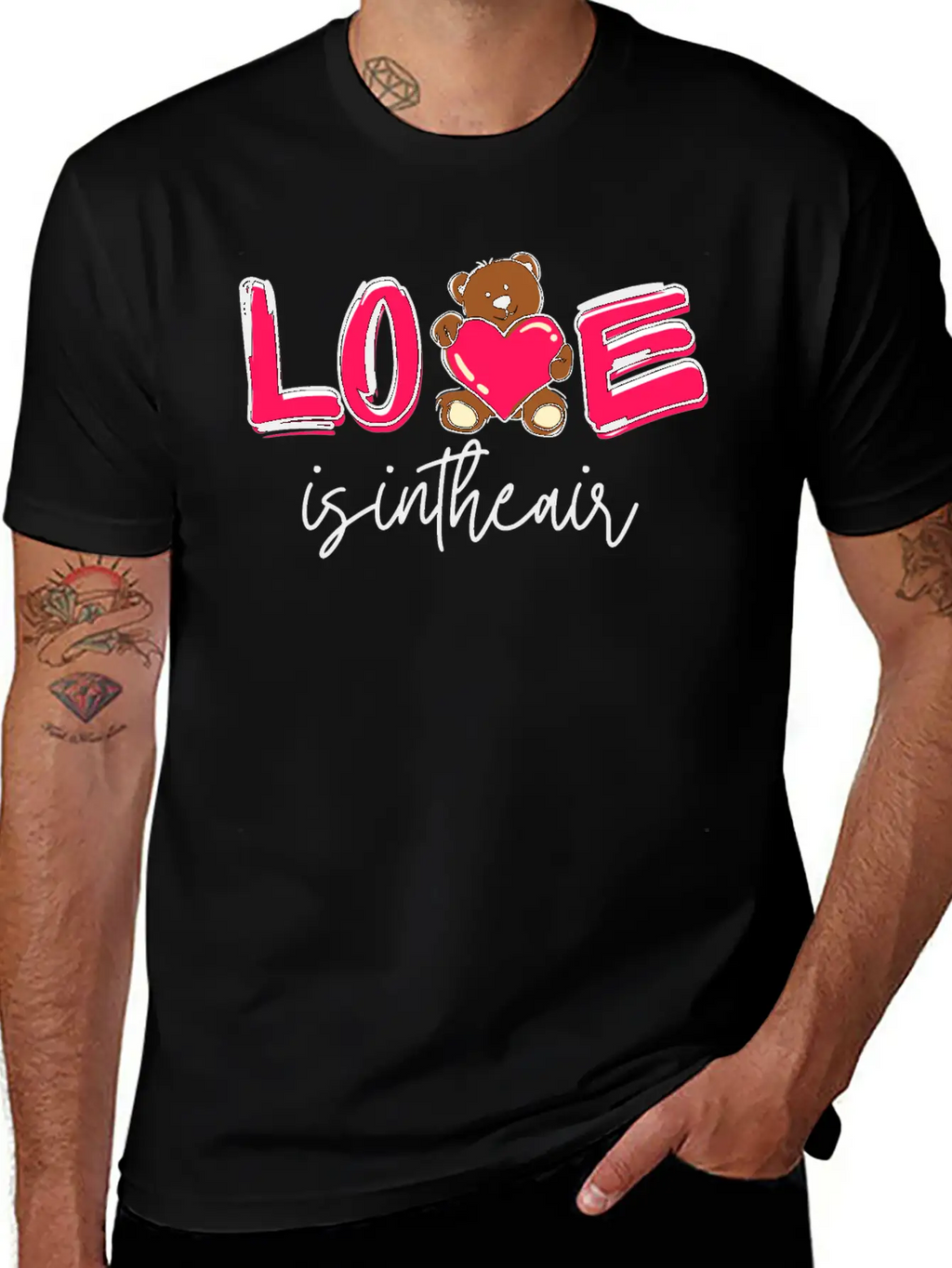 Love Is In The Air, Valentines Day Special Casual Graphic T-Shirt – Simple And Comfortable Daily Wear