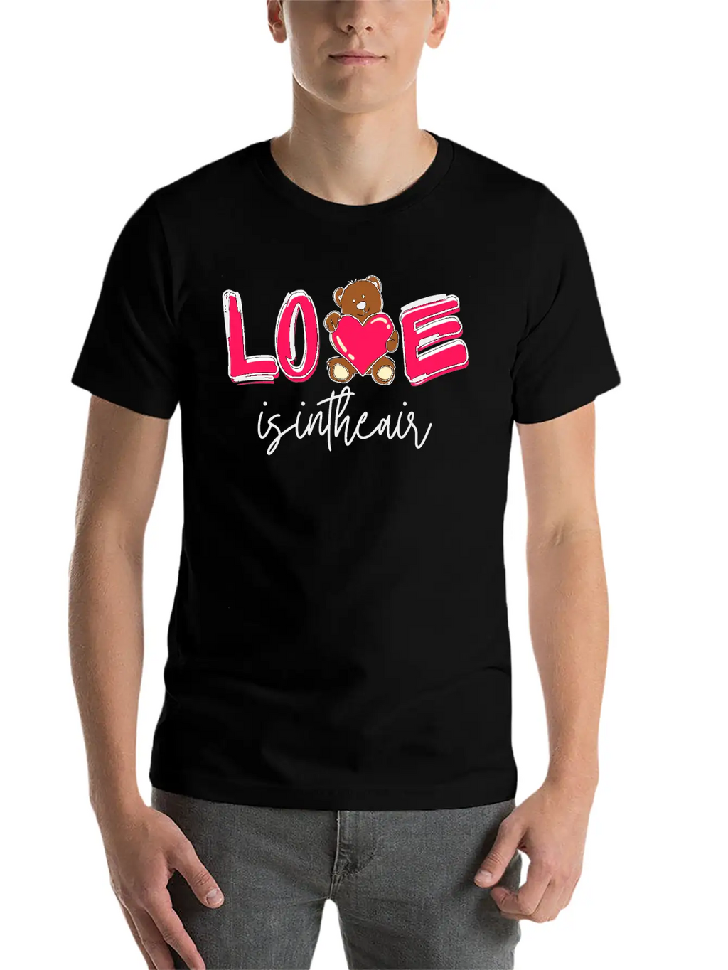 Love Is In The Air, Valentines Day Special Casual Graphic T-Shirt – Simple And Comfortable Daily Wear
