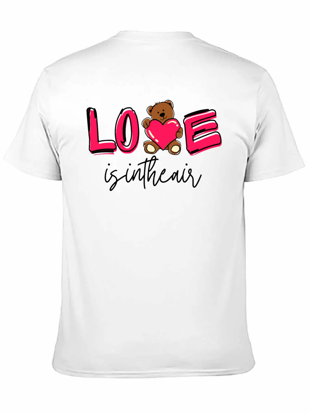 Love Is In The Air, Valentines Day Special Casual Graphic T-Shirt – Simple And Comfortable Daily Wear