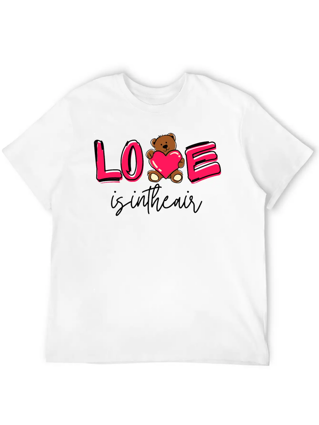 Love Is In The Air, Valentines Day Special Casual Graphic T-Shirt – Simple And Comfortable Daily Wear