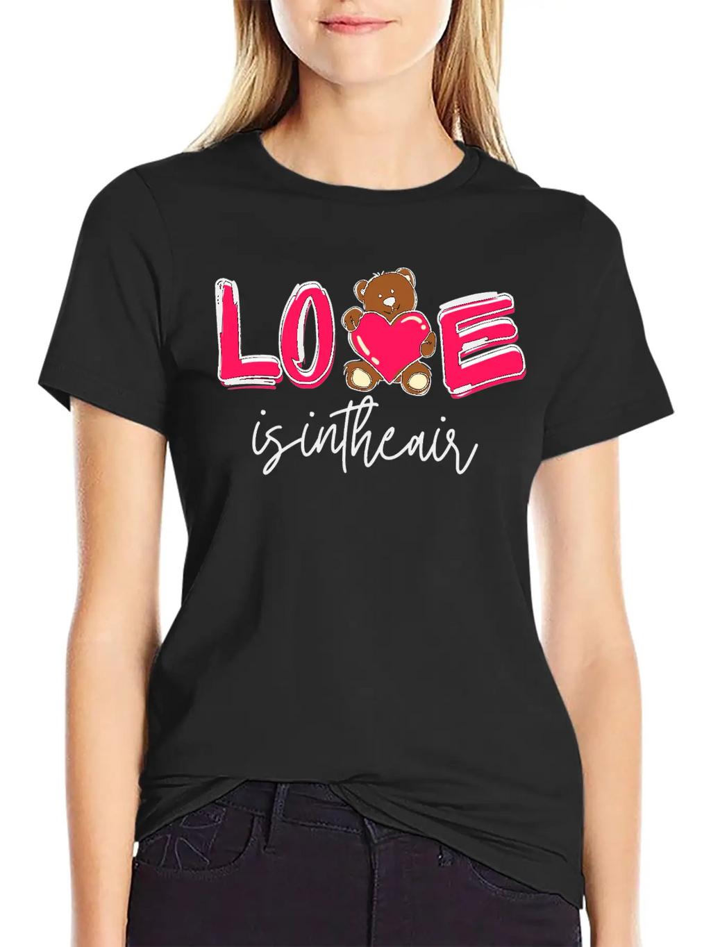 Love Is In The Air, Valentines Day Special Casual Graphic T-Shirt – Simple And Comfortable Daily Wear