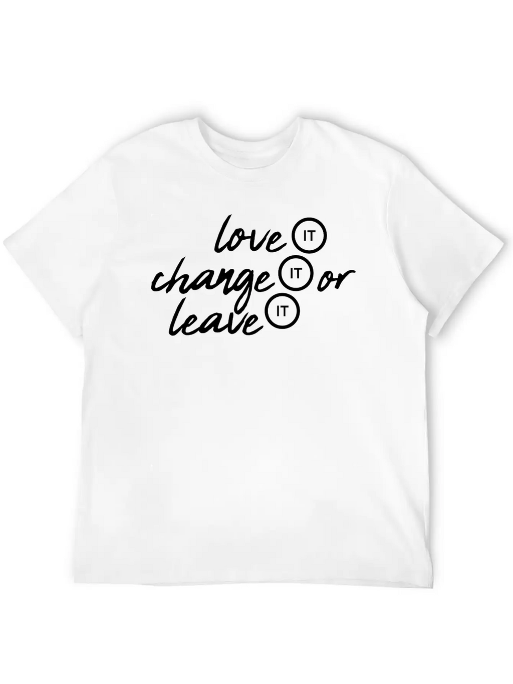 Love It Change Classic Fit Graphic Tee For Daily Comfort – Unisex Cotton Shirt