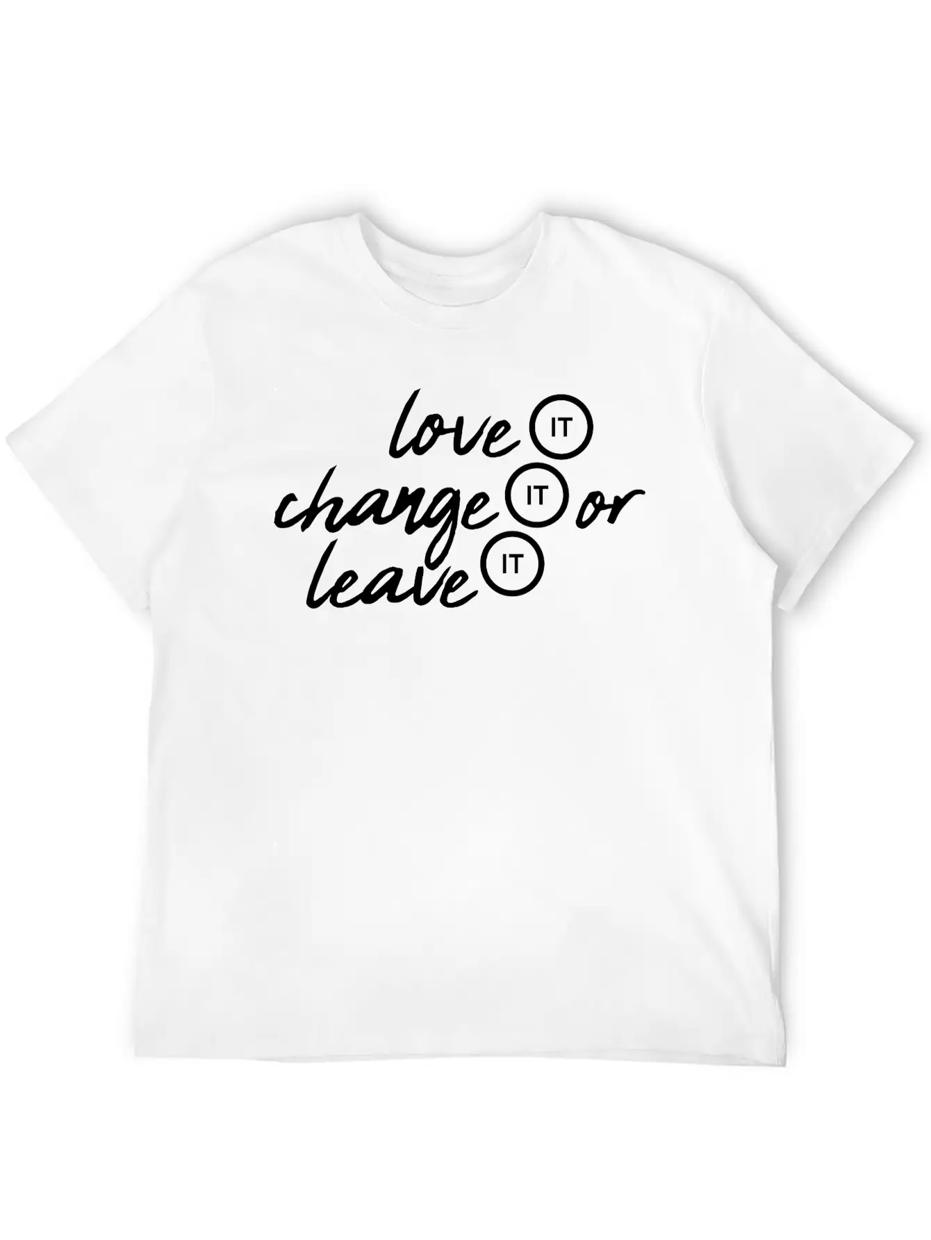 Love It Change Classic Fit Graphic Tee For Daily Comfort – Unisex Cotton Shirt