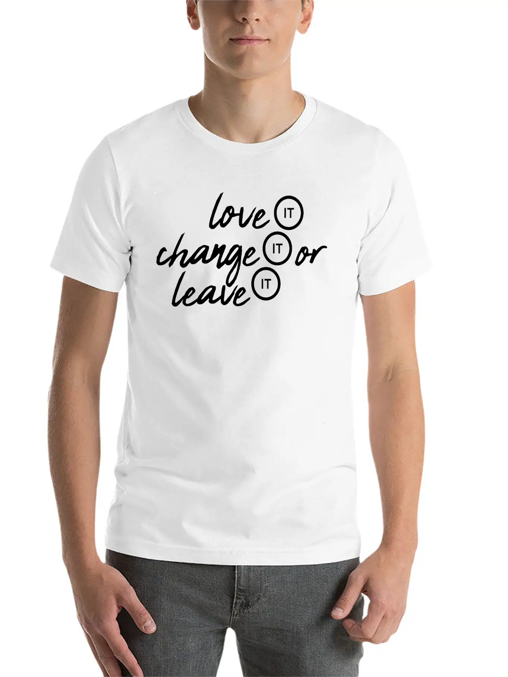 Love It Change Classic Fit Graphic Tee For Daily Comfort – Unisex Cotton Shirt