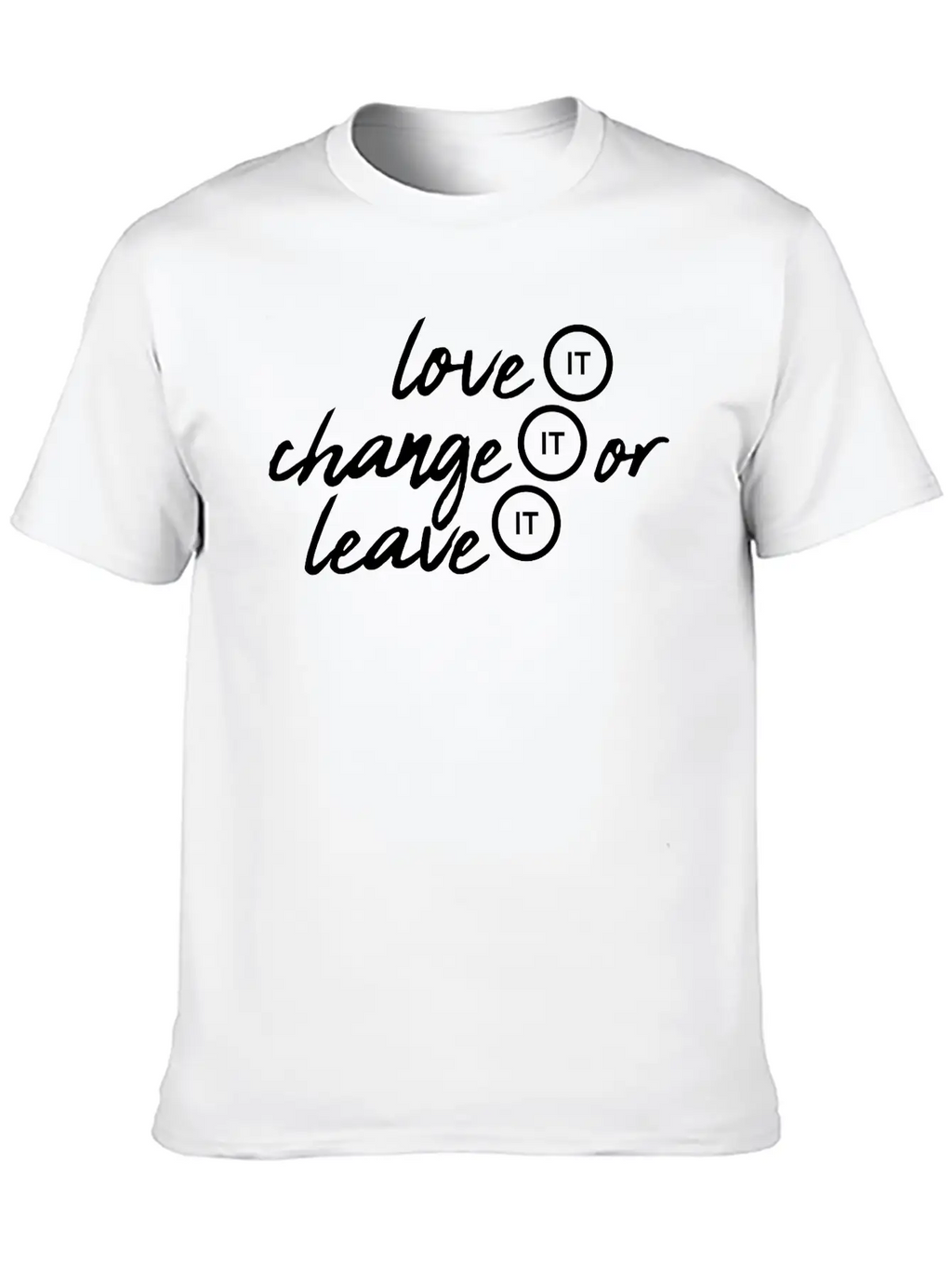 Love It Change Classic Fit Graphic Tee For Daily Comfort – Unisex Cotton Shirt