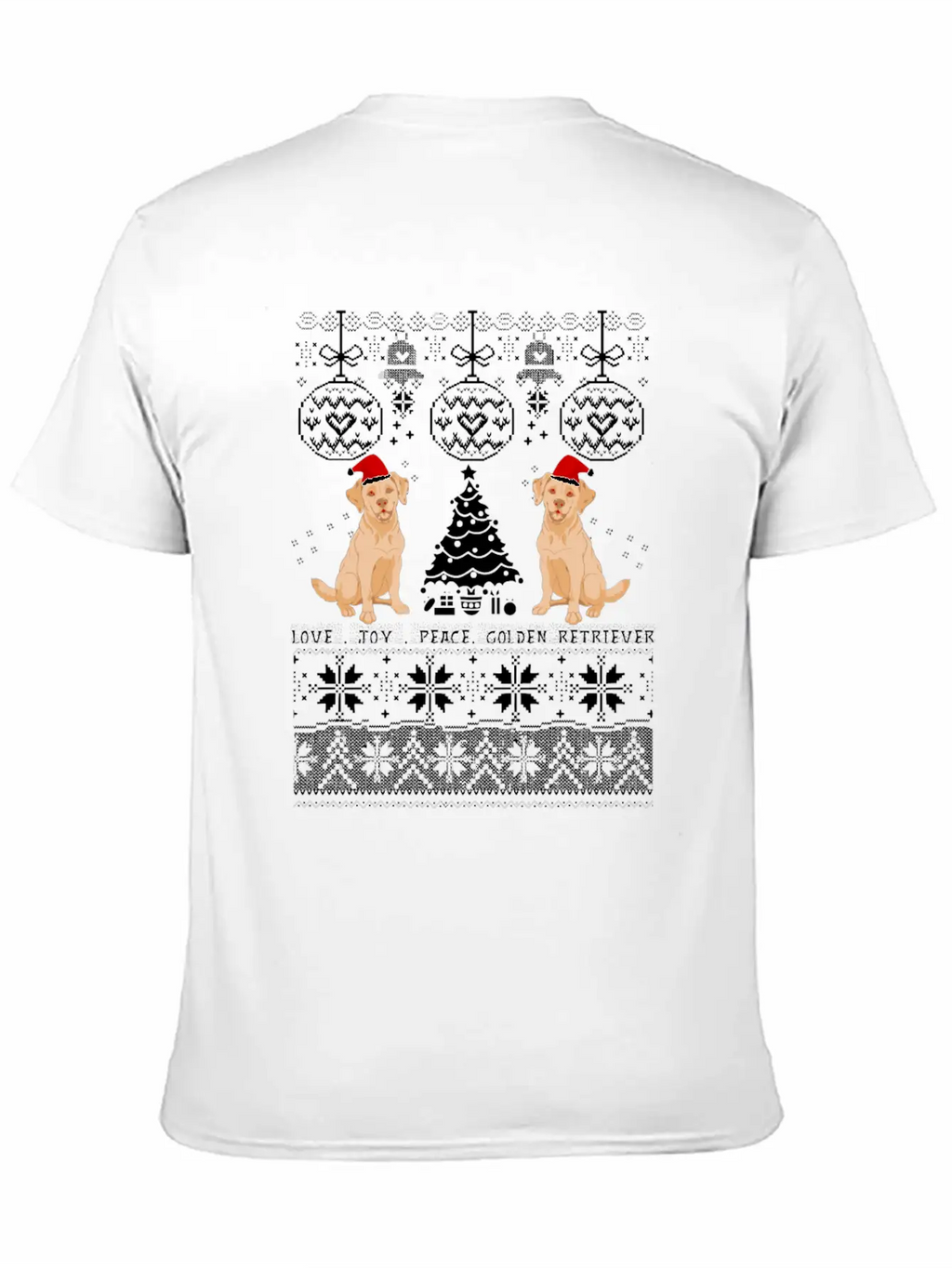 Love Joy Golden Retriever Christmas Unisex Casual T-Shirt – Clean Design For Daily Comfort