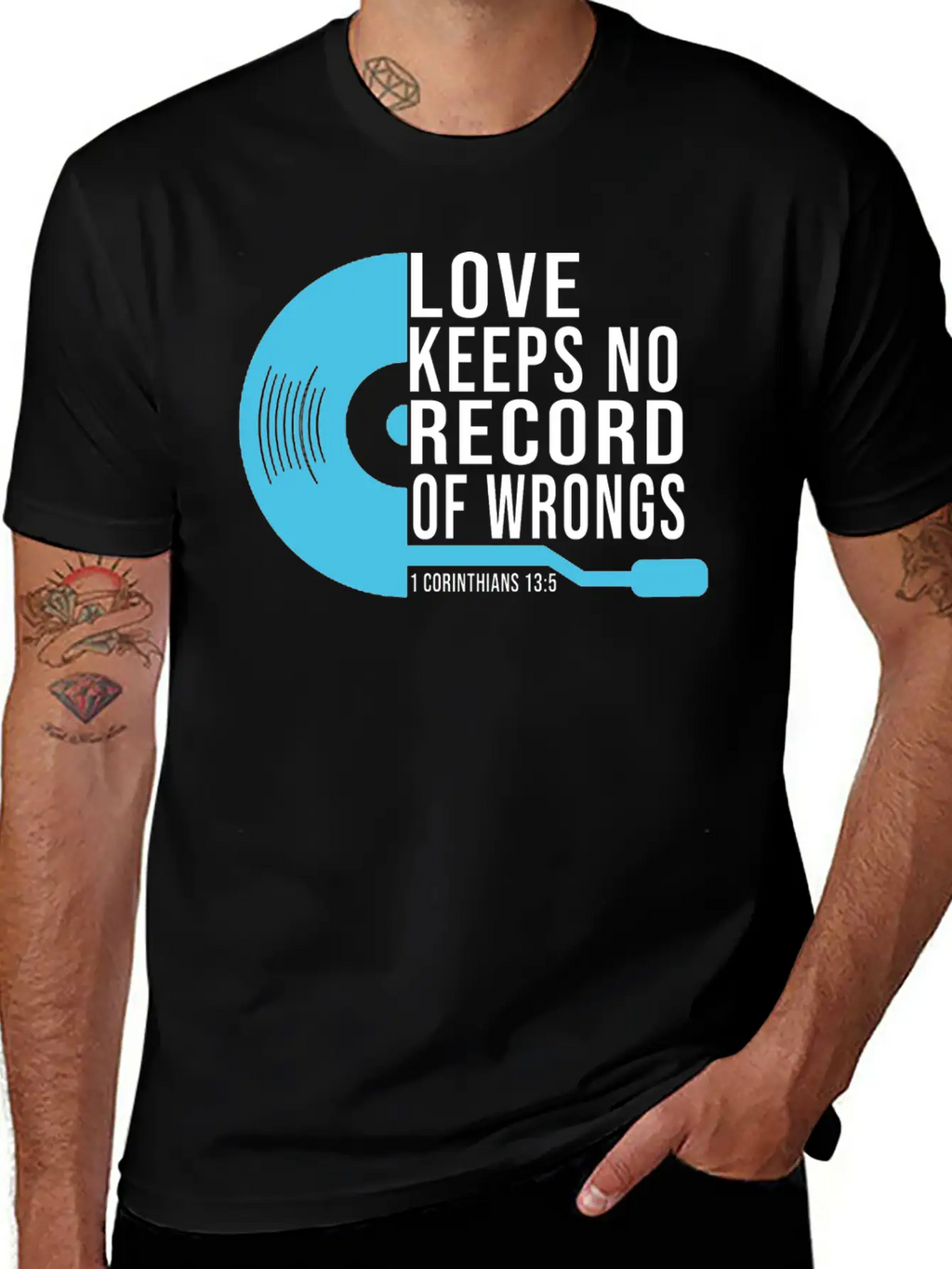 Love Keeps No Record Of Wrongs Unisex Short Sleeve Soft Cotton T-Shirt – Casual Everyday Wear