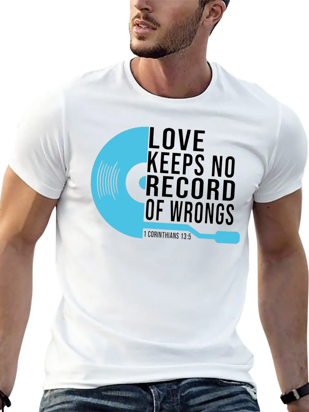 Love Keeps No Record Of Wrongs Unisex Short Sleeve Soft Cotton T-Shirt – Casual Everyday Wear
