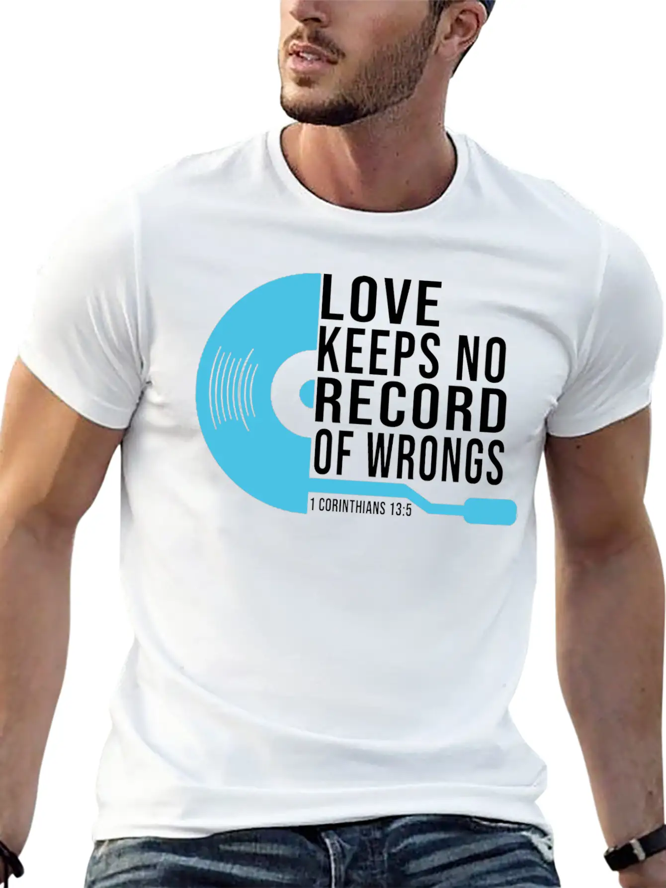 Love Keeps No Record Of Wrongs Unisex Short Sleeve Soft Cotton T-Shirt – Casual Everyday Wear