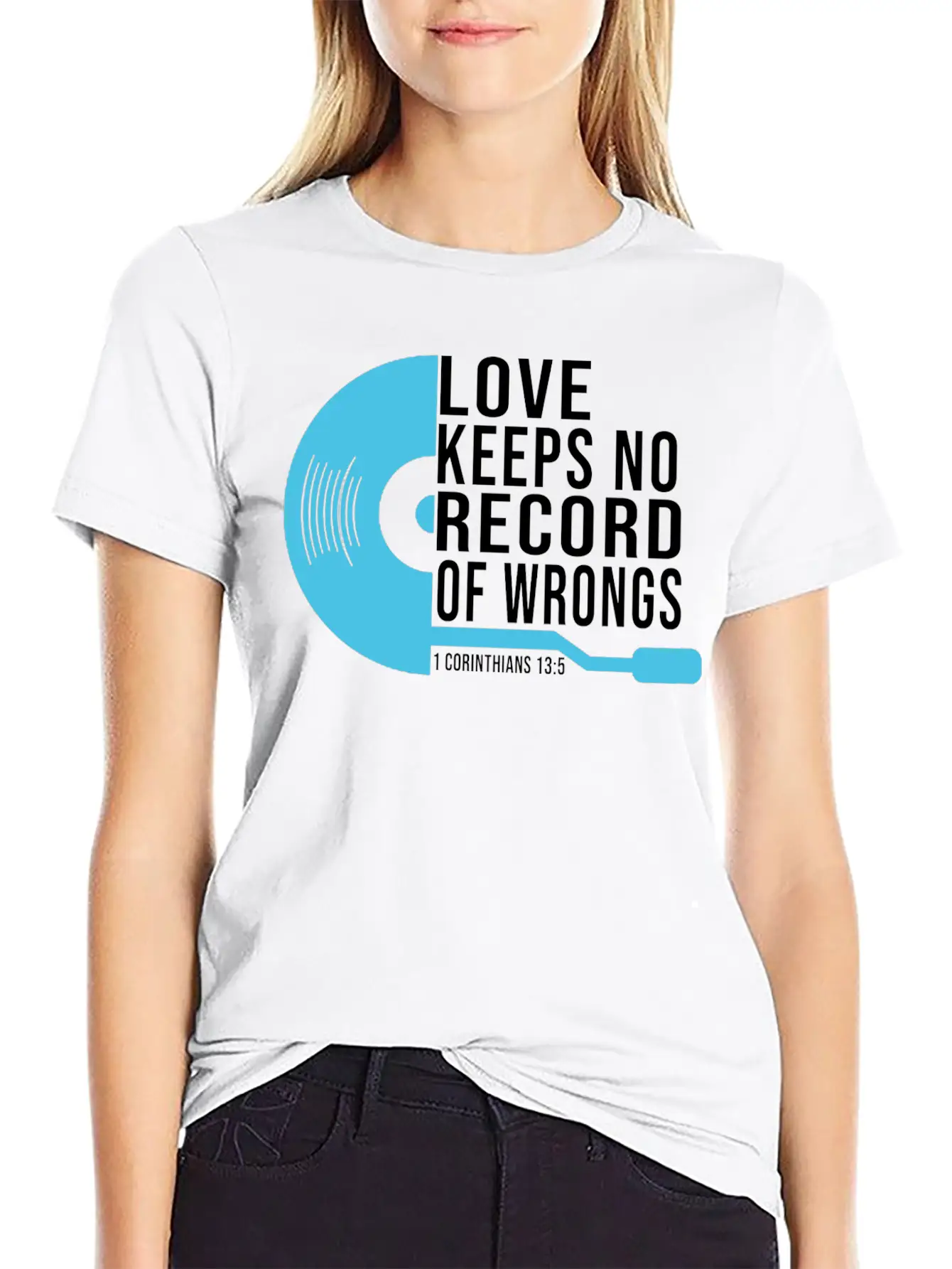 Love Keeps No Record Of Wrongs Unisex Short Sleeve Soft Cotton T-Shirt – Casual Everyday Wear