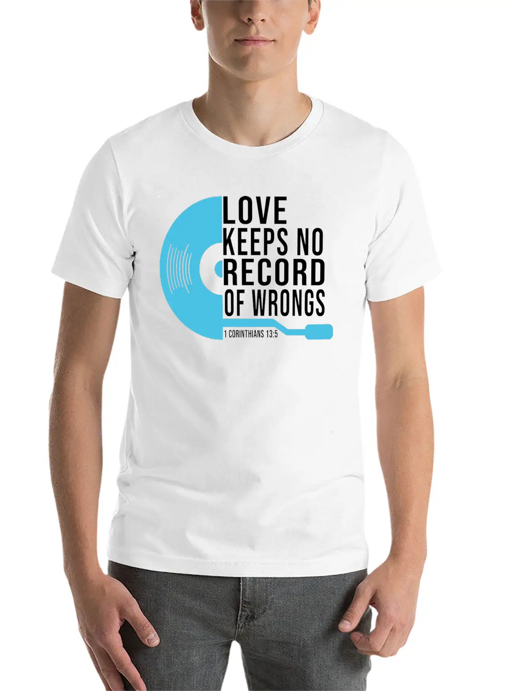 Love Keeps No Record Of Wrongs Unisex Short Sleeve Soft Cotton T-Shirt – Casual Everyday Wear