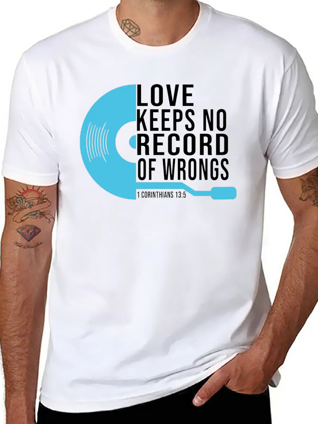Love Keeps No Record Of Wrongs Unisex Short Sleeve Soft Cotton T-Shirt – Casual Everyday Wear