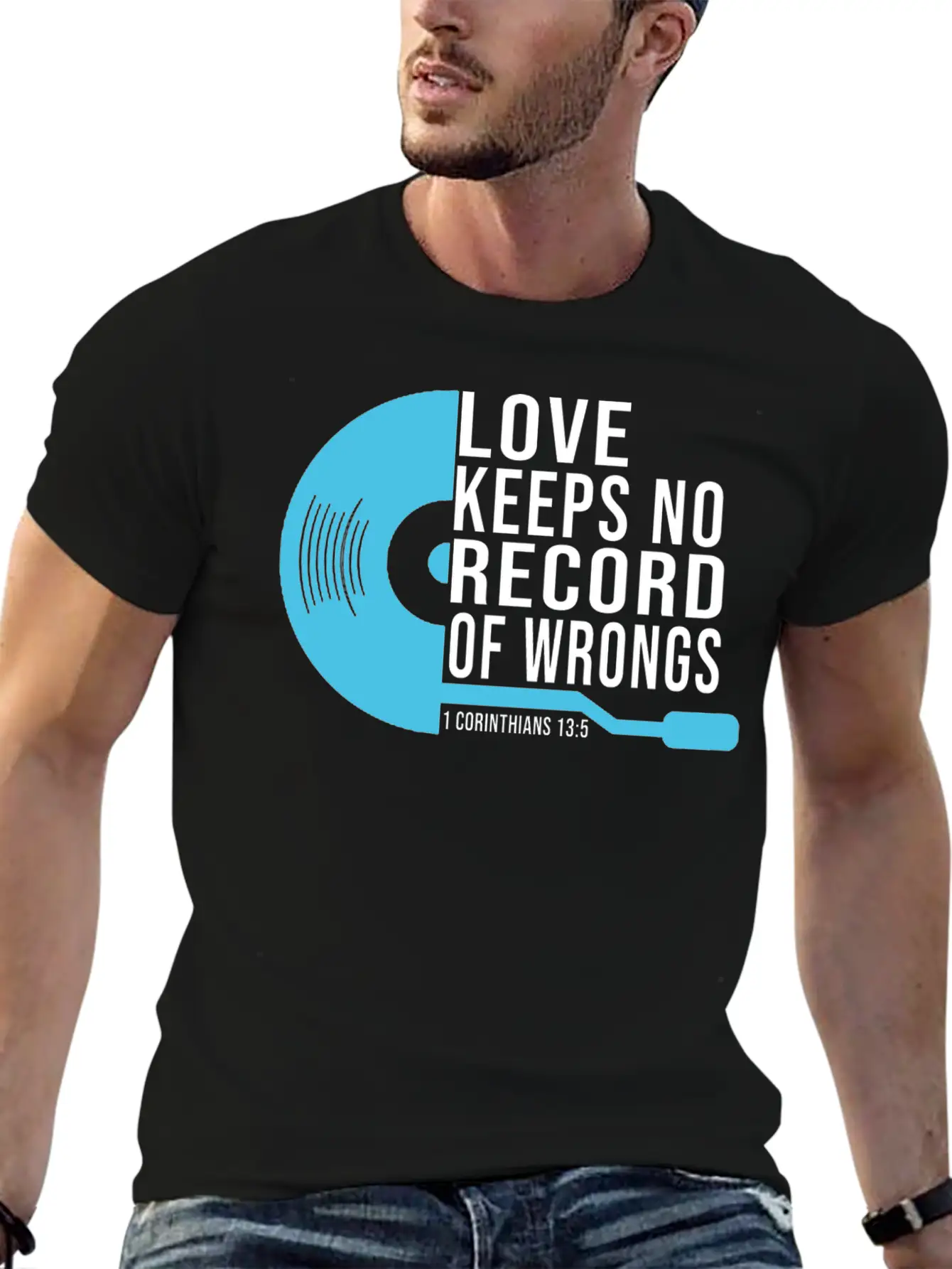 Love Keeps No Record Of Wrongs Unisex Short Sleeve Soft Cotton T-Shirt – Casual Everyday Wear
