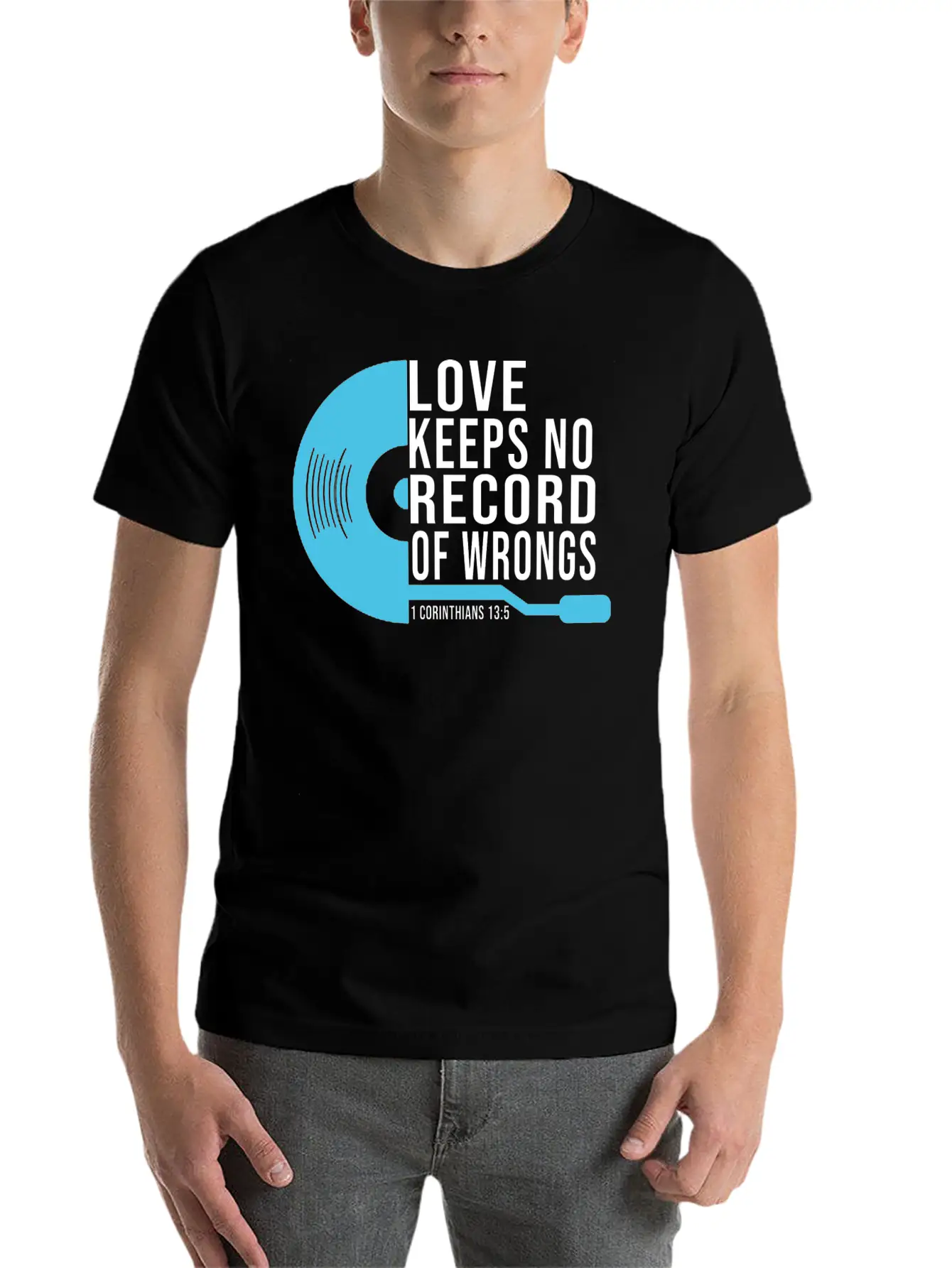 Love Keeps No Record Of Wrongs Unisex Short Sleeve Soft Cotton T-Shirt – Casual Everyday Wear