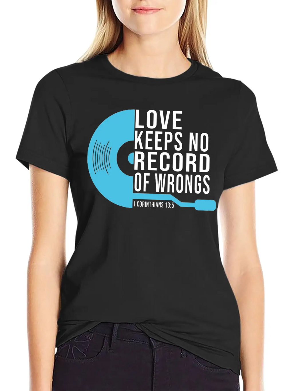 Love Keeps No Record Of Wrongs Unisex Short Sleeve Soft Cotton T-Shirt – Casual Everyday Wear