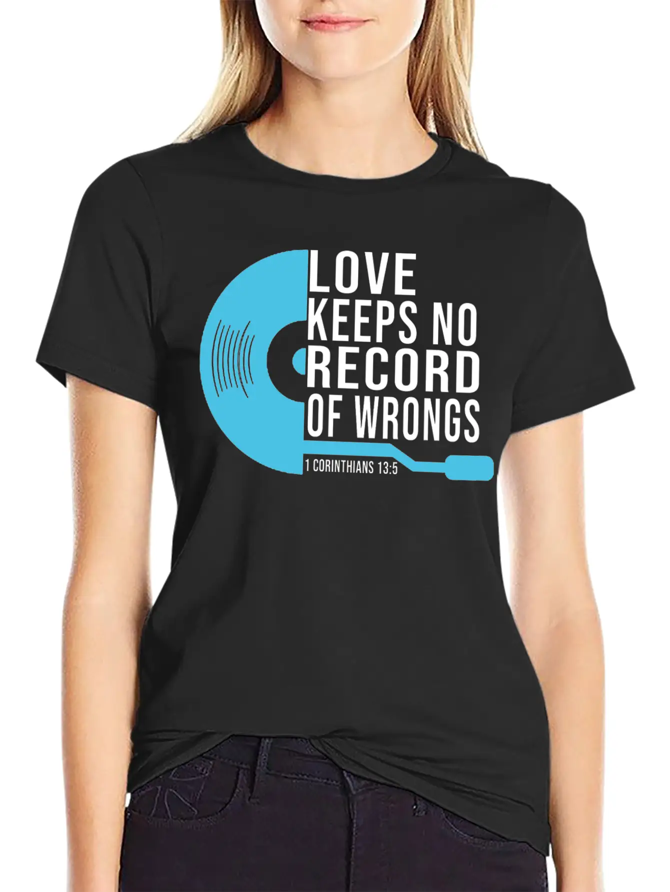 Love Keeps No Record Of Wrongs Unisex Short Sleeve Soft Cotton T-Shirt – Casual Everyday Wear