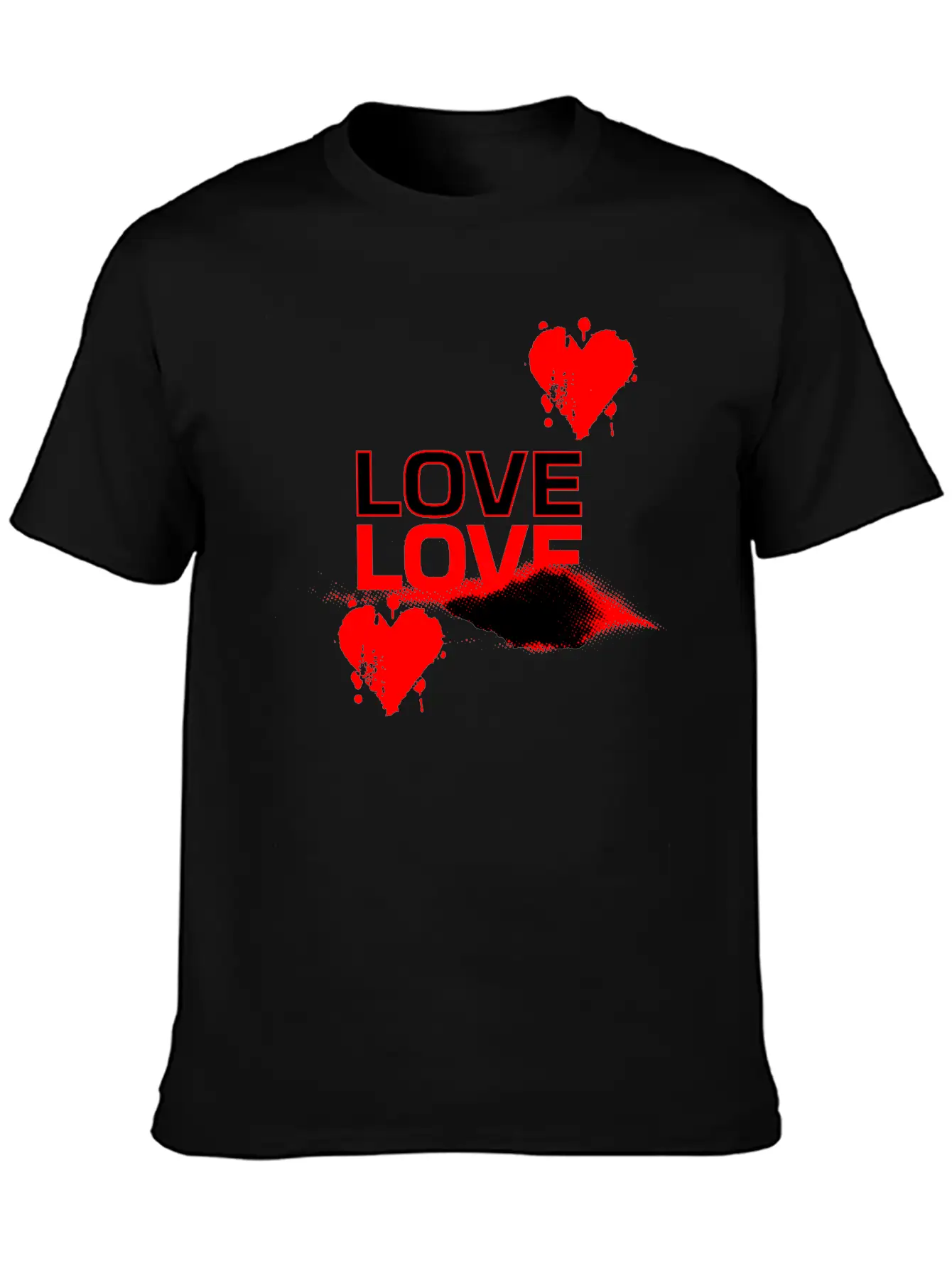 Love Love Bold Romantic Casual Graphic T-Shirt – Simple And Comfortable Daily Wear