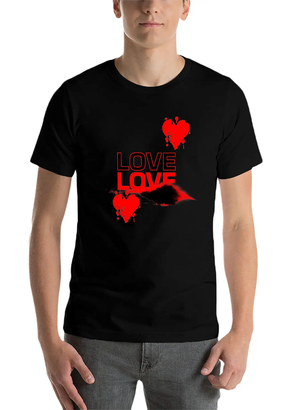 Love Love Bold Romantic Casual Graphic T-Shirt – Simple And Comfortable Daily Wear
