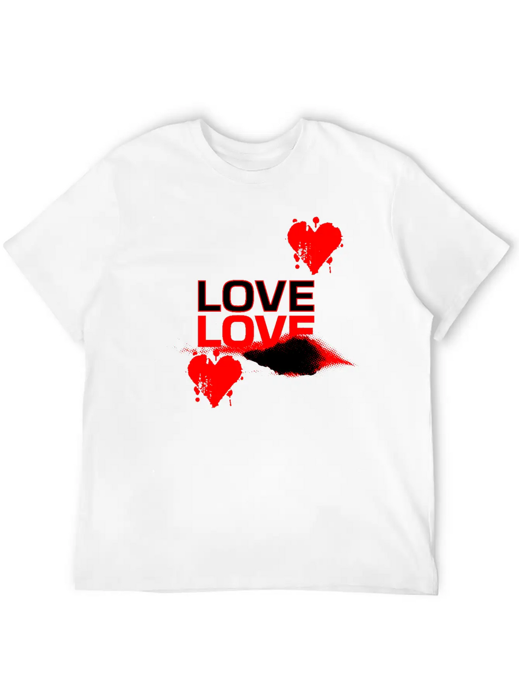 Love Love Bold Romantic Casual Graphic T-Shirt – Simple And Comfortable Daily Wear