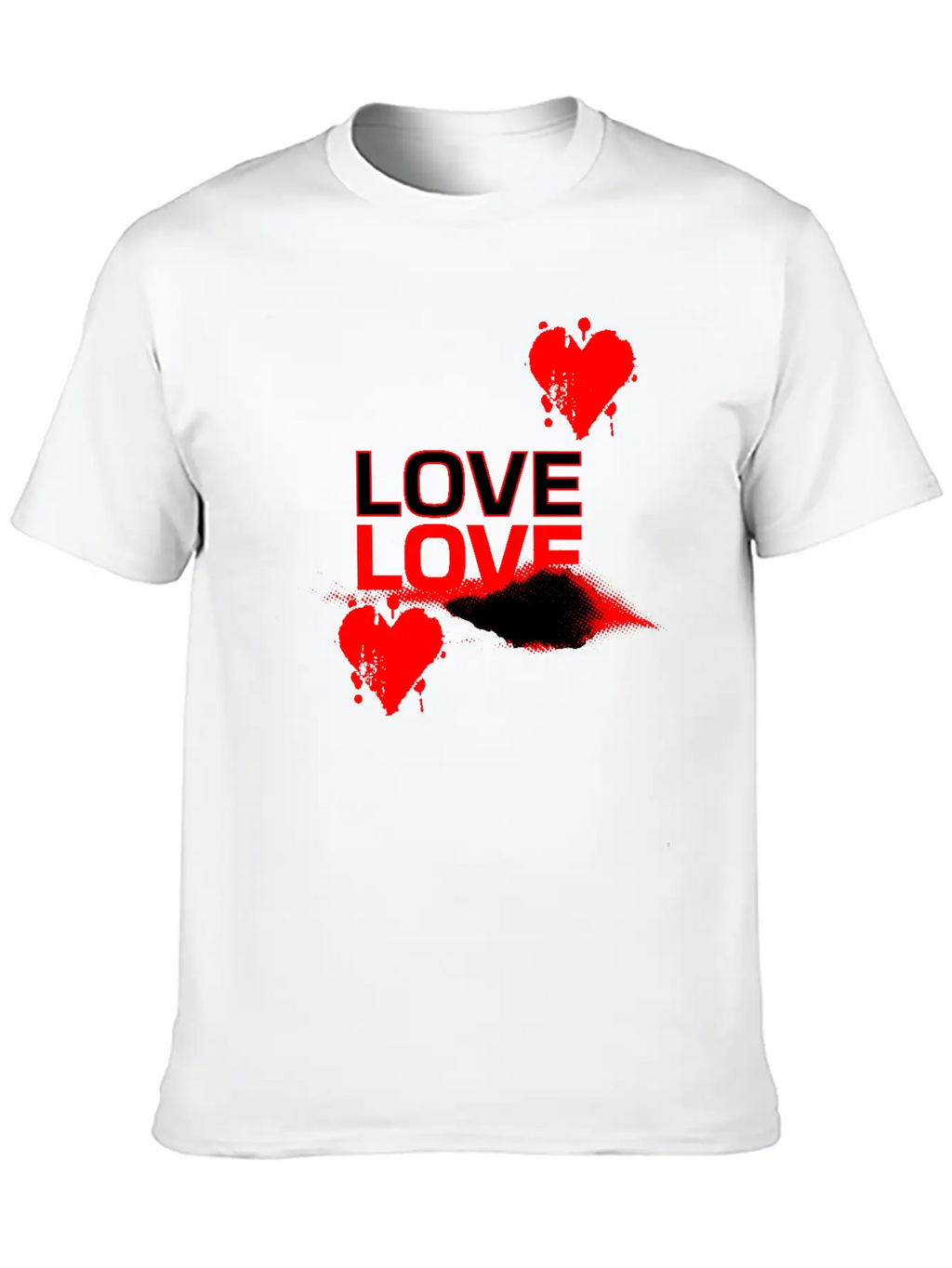 Love Love Bold Romantic Casual Graphic T-Shirt – Simple And Comfortable Daily Wear