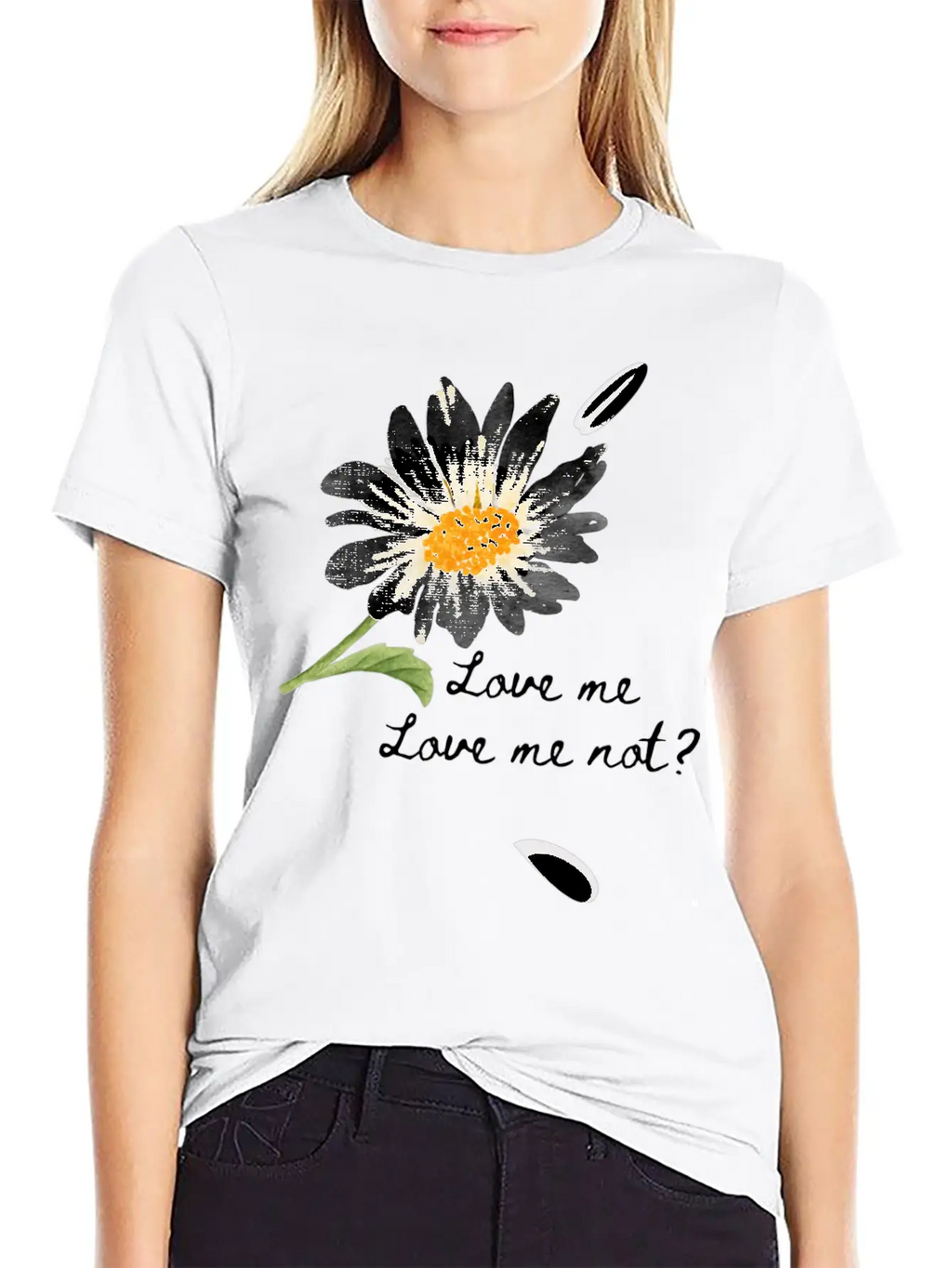 Love Me, Love Me Not Unisex Short Sleeve Soft Cotton T-Shirt – Casual Everyday Wear